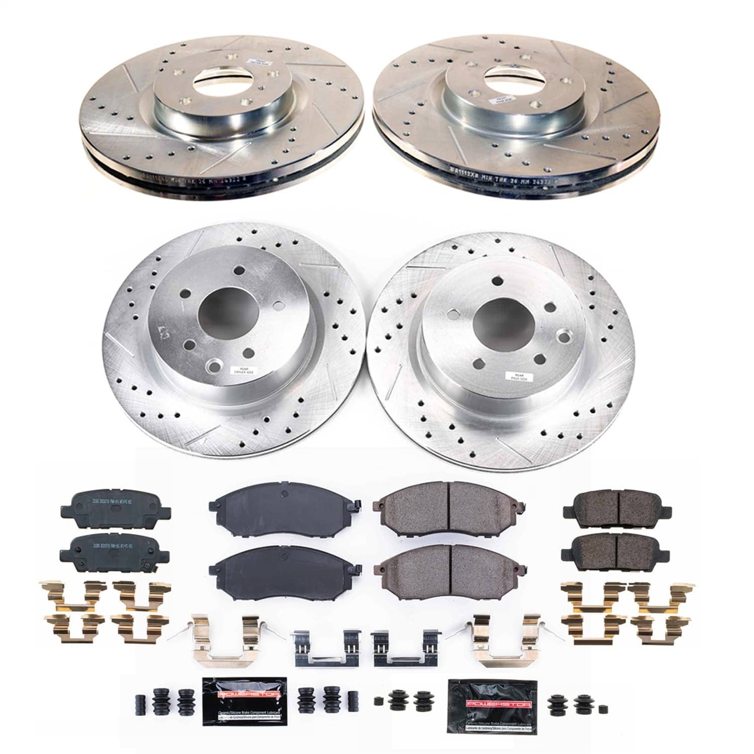 Power Stop - K9065 - Front and Rear - Disc Brake Pad and Rotor Kit