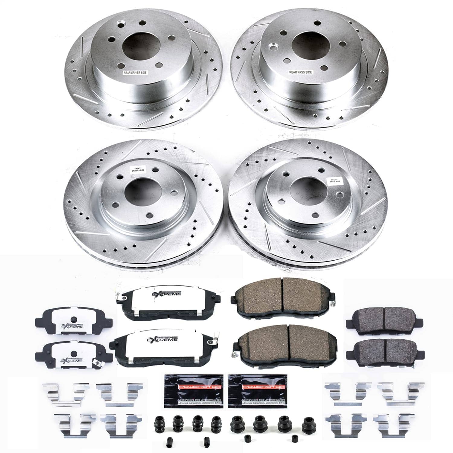 Power Stop - K9141-26 - Front and Rear - Disc Brake Pad and Rotor Kit