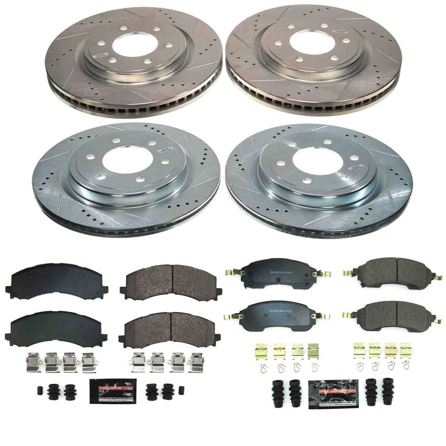 Power Stop - K9244 - Front and Rear - Disc Brake Pad and Rotor Kit