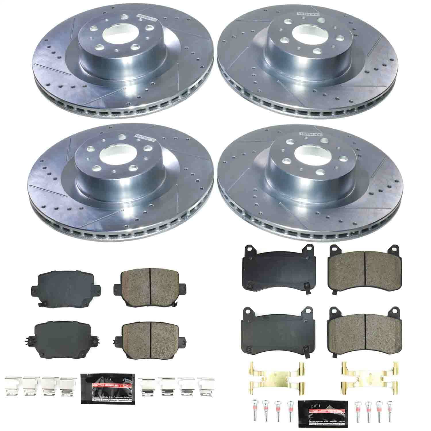 Power Stop - K9255 - Front and Rear - Disc Brake Pad and Rotor Kit