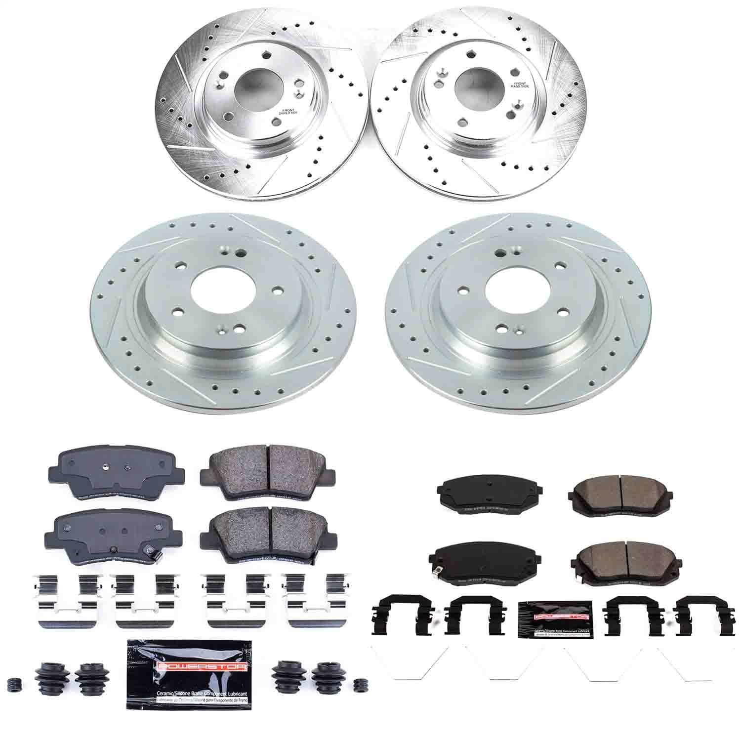 Power Stop - K9274 - Front and Rear - Disc Brake Pad and Rotor Kit