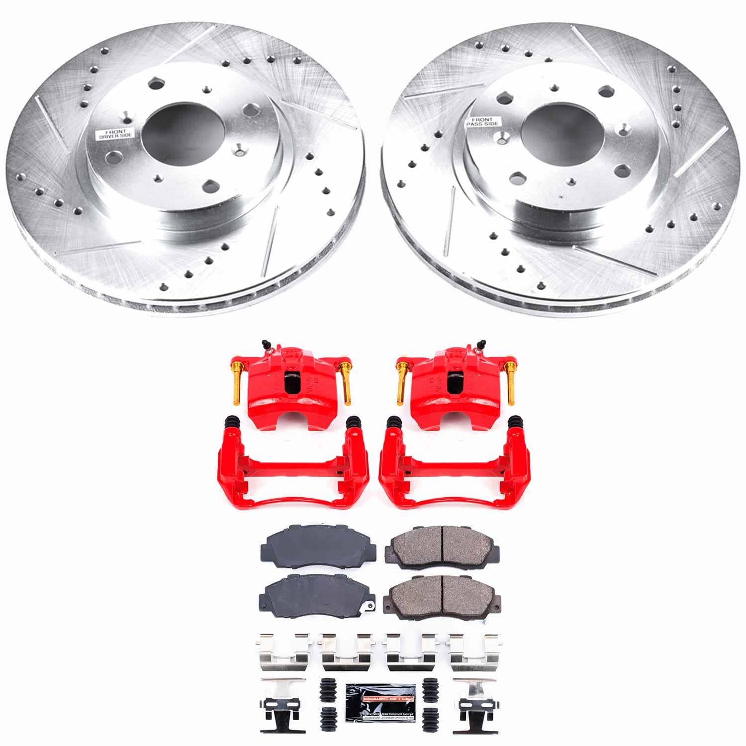 Power Stop - KC1037 - Front - Disc Brake Pad/Caliper and Rotor Kit
