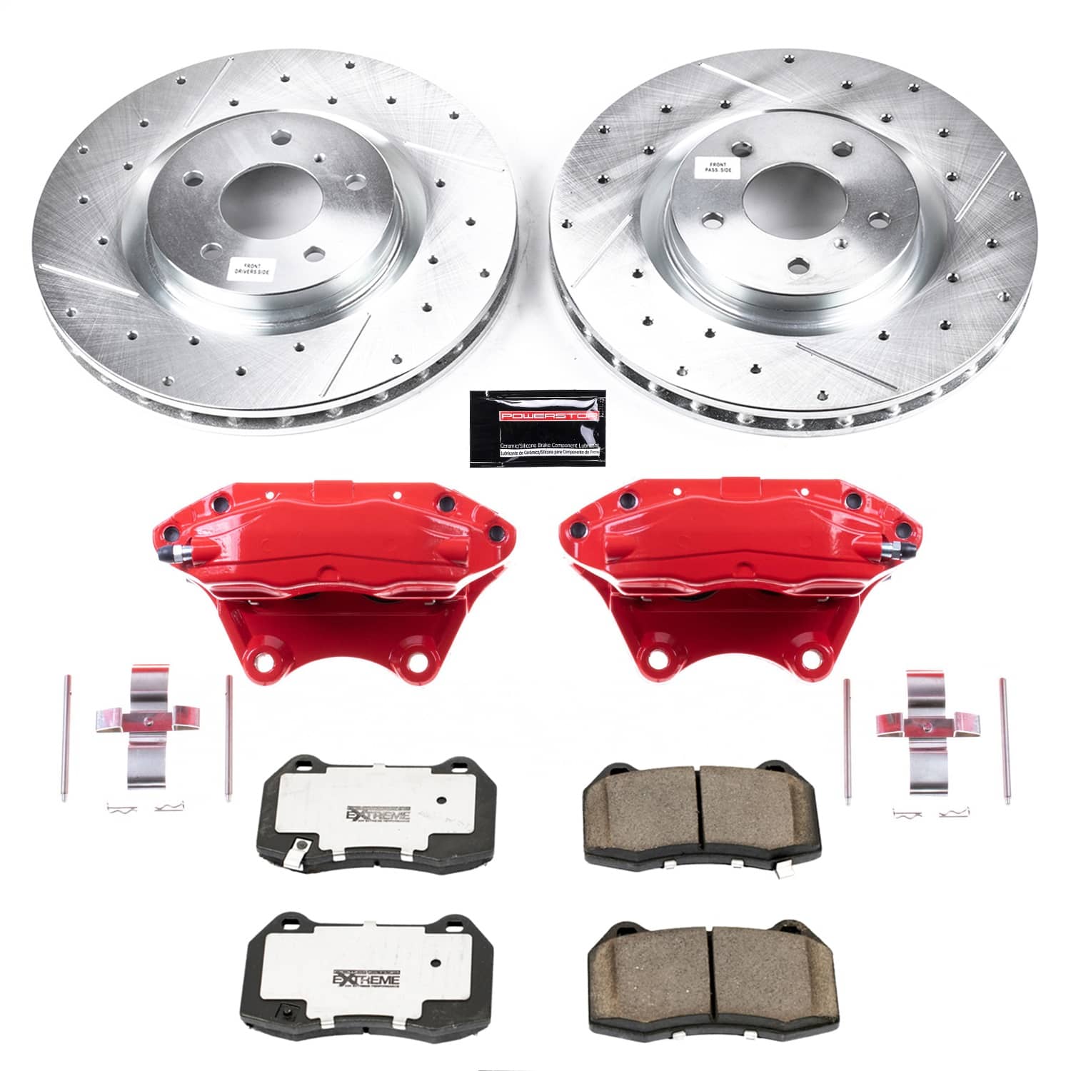 Power Stop - KC104-26 - Front - Disc Brake Pad/Caliper and Rotor Kit