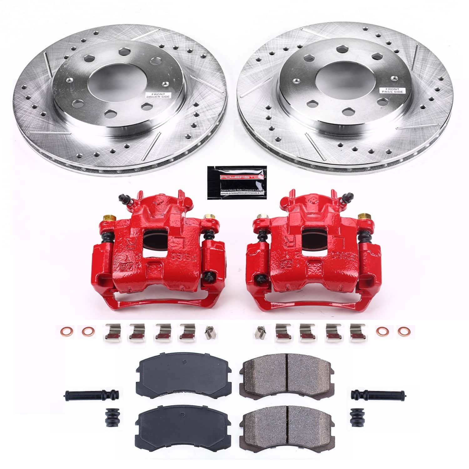 Power Stop - KC1092 - Front - Disc Brake Pad/Caliper and Rotor Kit