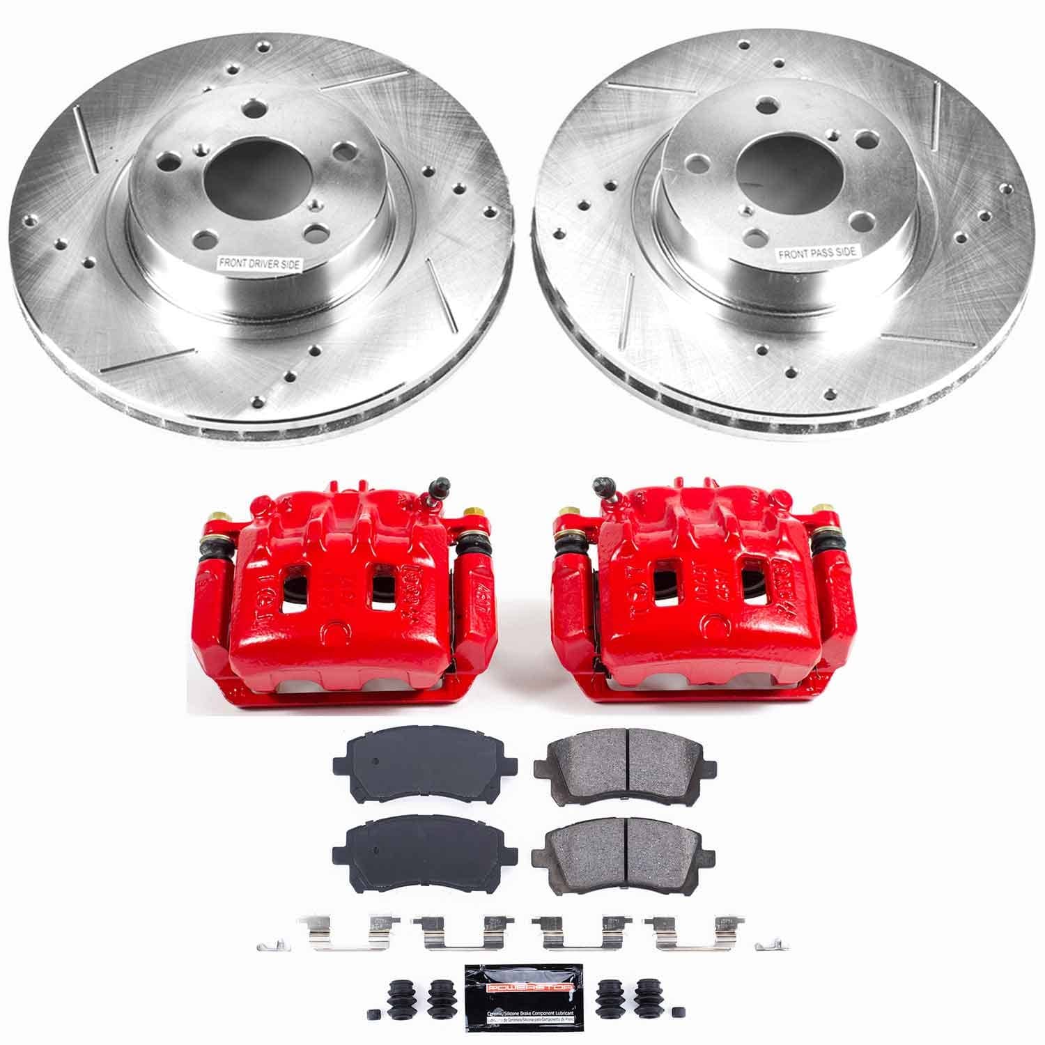 Power Stop - KC1120 - Front - Disc Brake Pad/Caliper and Rotor Kit