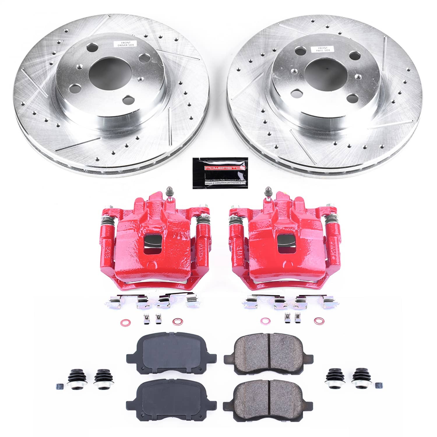 Power Stop - KC1152 - Front - Disc Brake Pad/Caliper and Rotor Kit