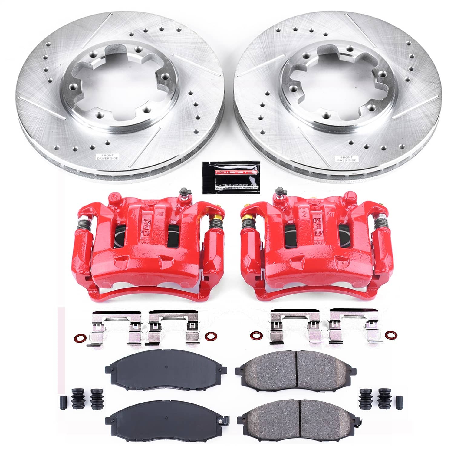Power Stop - KC1176 - Front - Disc Brake Pad/Caliper and Rotor Kit