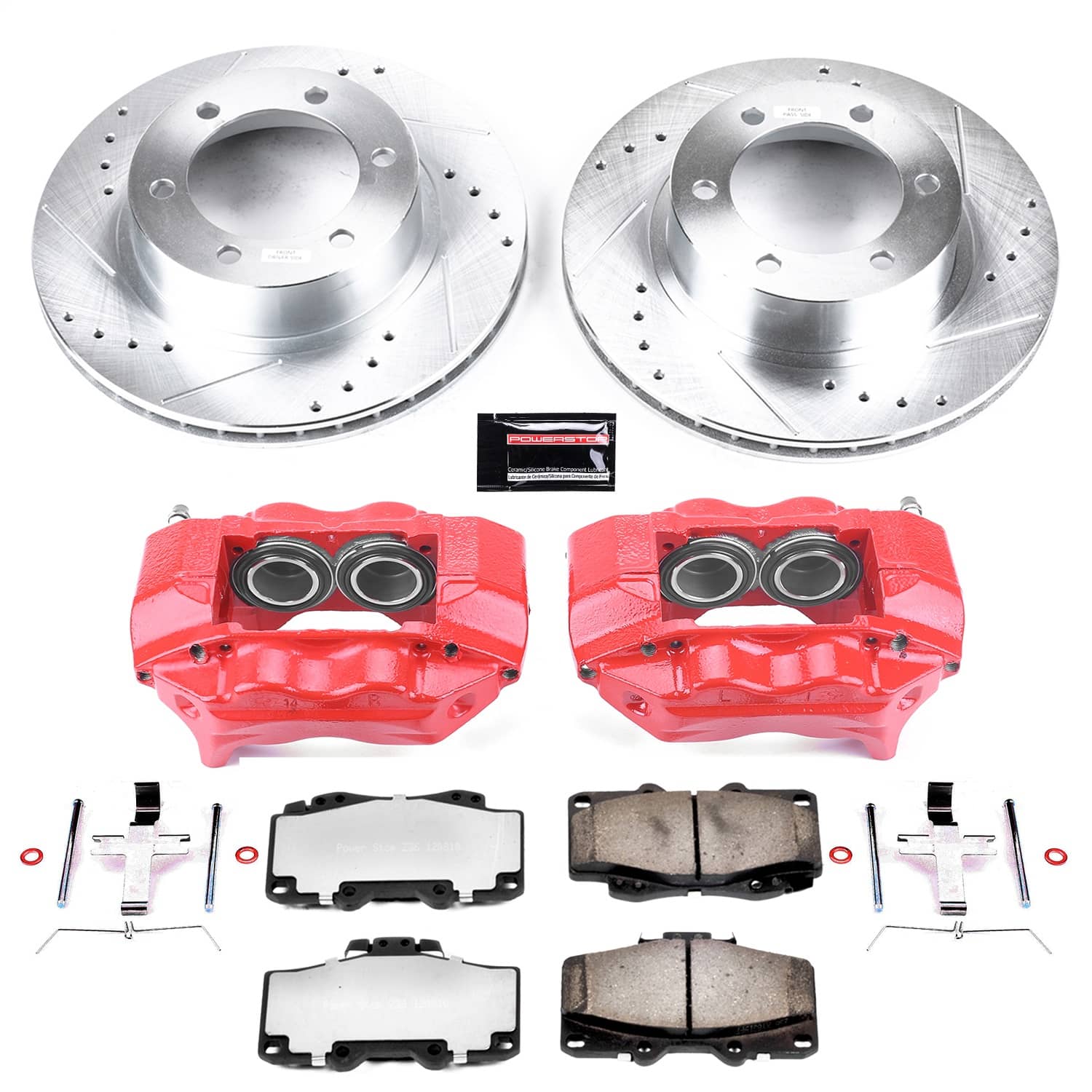 Power Stop - KC1236-36 - Front - Disc Brake Pad/Caliper and Rotor Kit