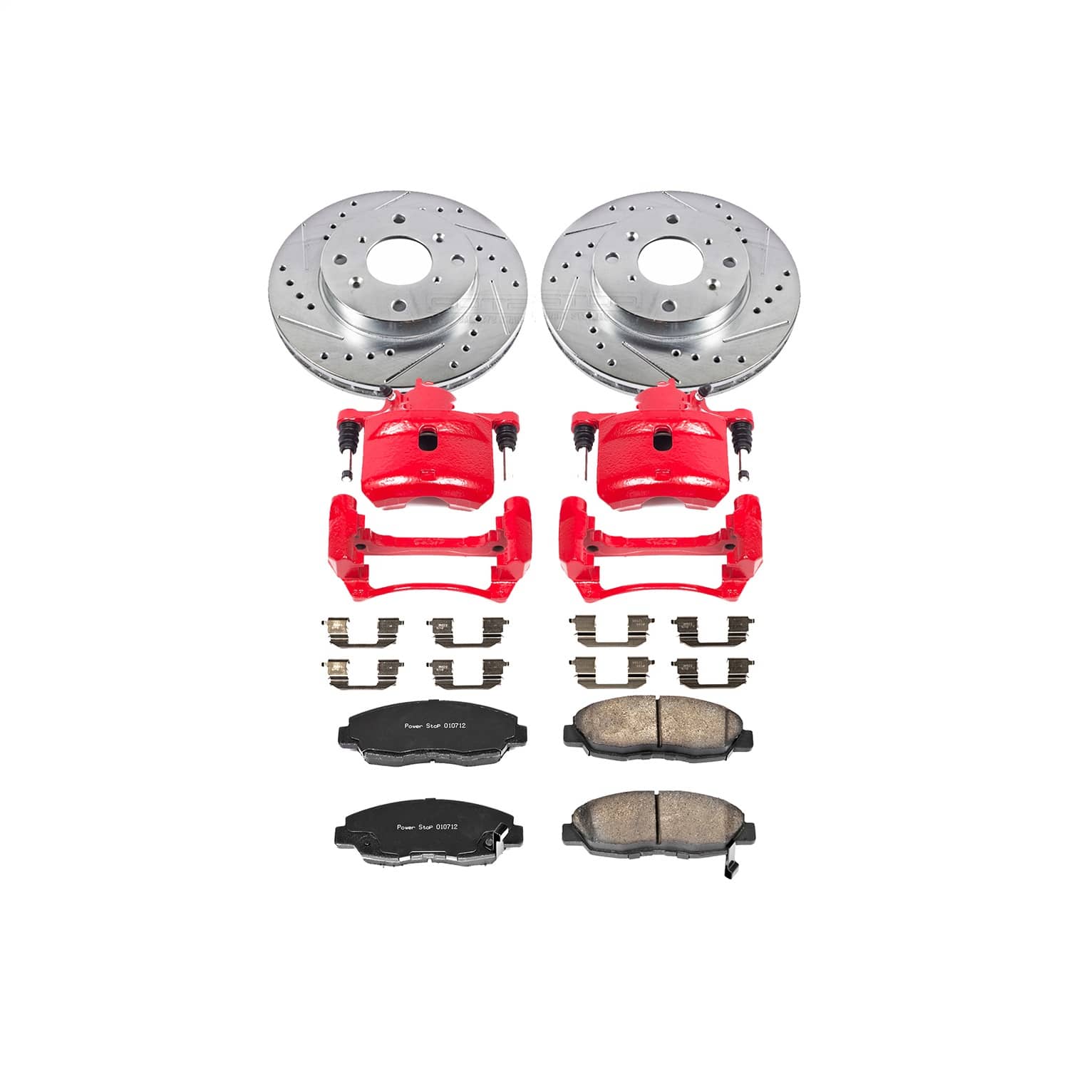 Power Stop - KC1239A - Front - Disc Brake Pad/Caliper and Rotor Kit