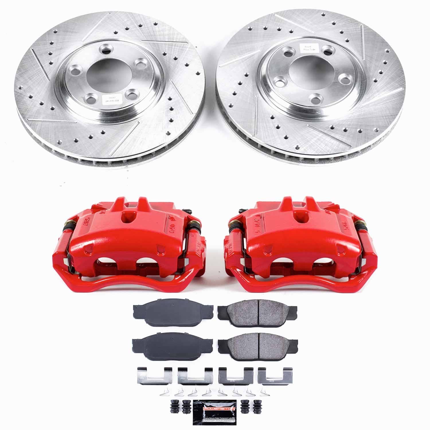Power Stop - KC1351 - Front - Disc Brake Pad/Caliper and Rotor Kit