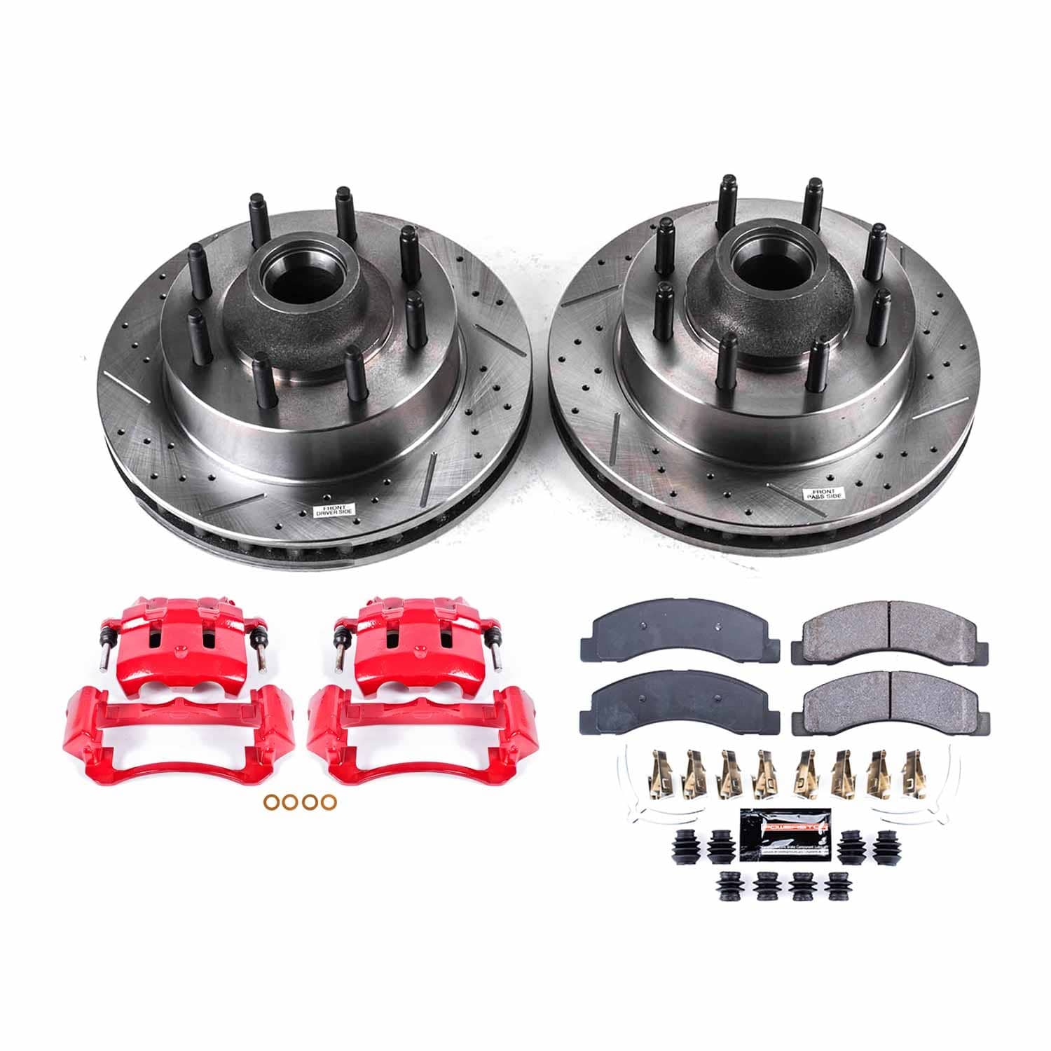 Power Stop - KC1392 - Front - Disc Brake Pad/Caliper and Rotor Kit