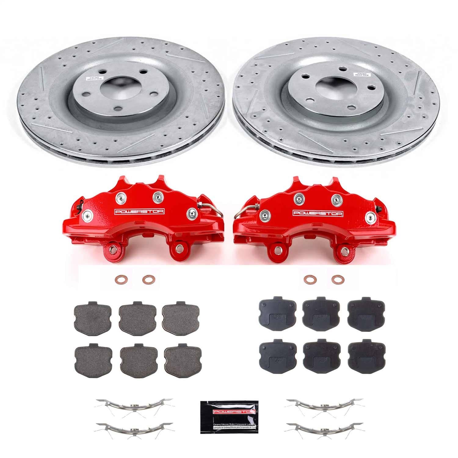 Power Stop - KC1444 - Front - Disc Brake Pad/Caliper and Rotor Kit