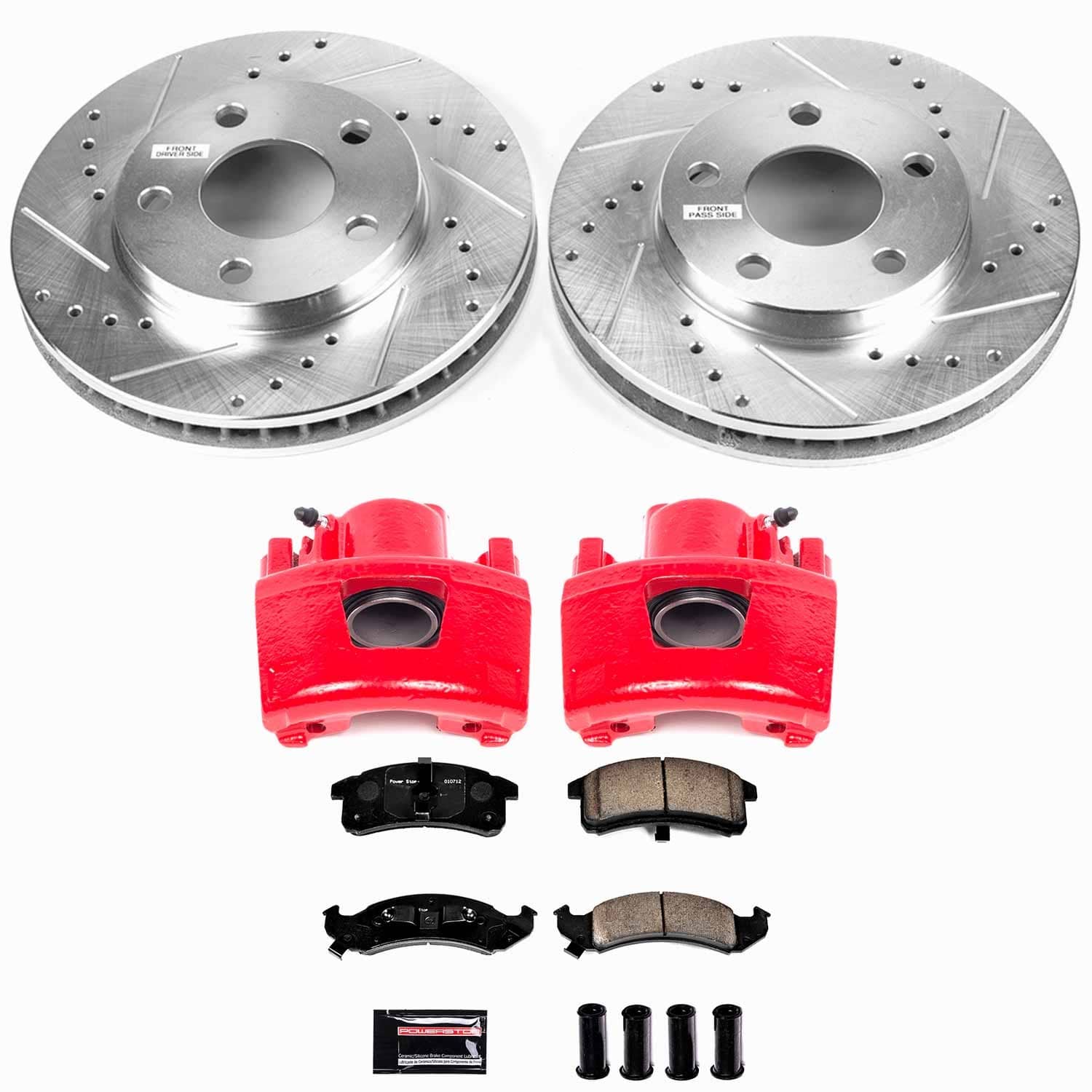 Power Stop - KC1534 - Front - Disc Brake Pad/Caliper and Rotor Kit