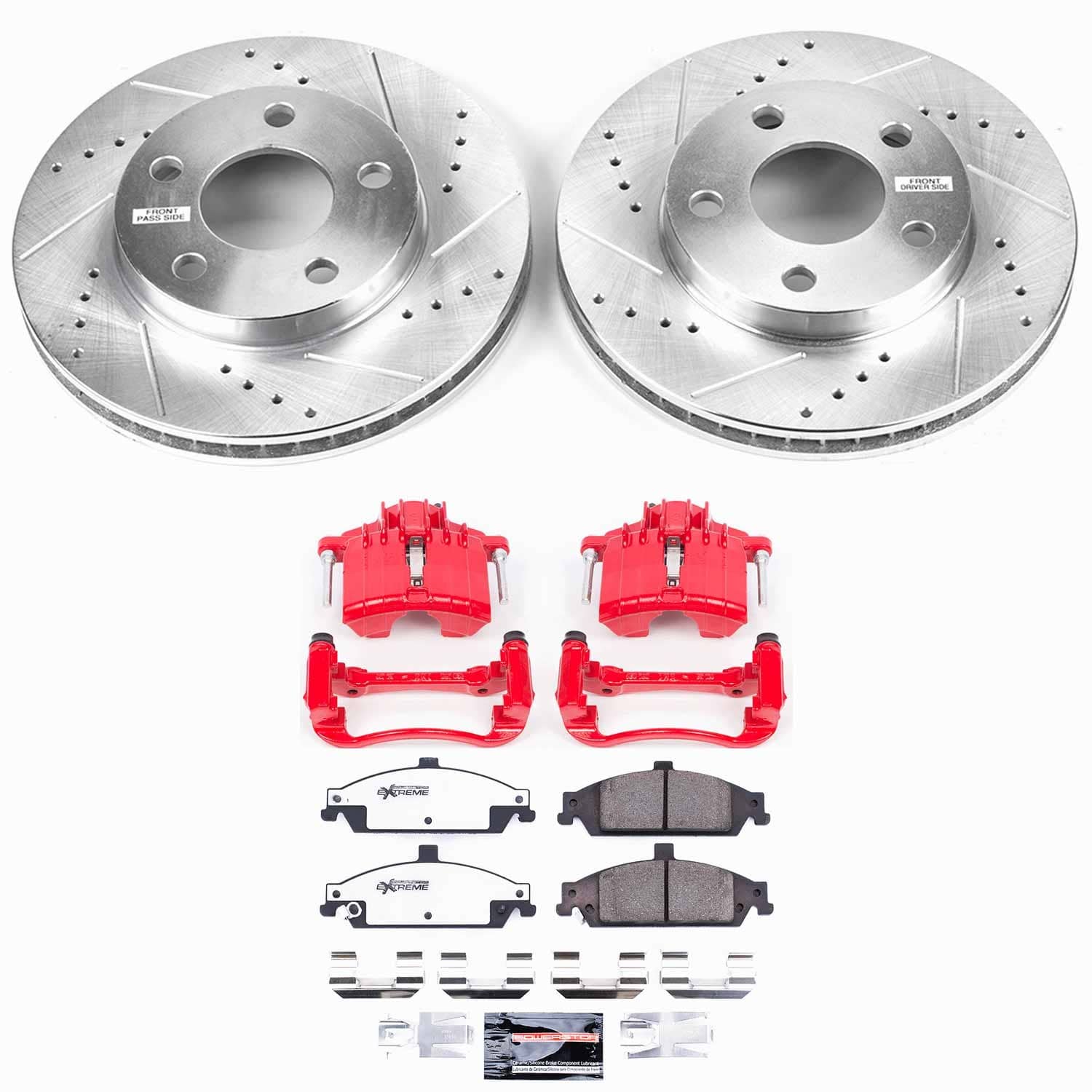 Power Stop - KC1551-26 - Front - Disc Brake Pad/Caliper and Rotor Kit
