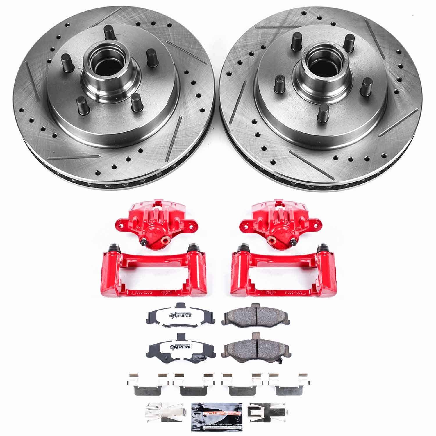 Power Stop - KC1568-26 - Rear - Disc Brake Pad/Caliper and Rotor Kit