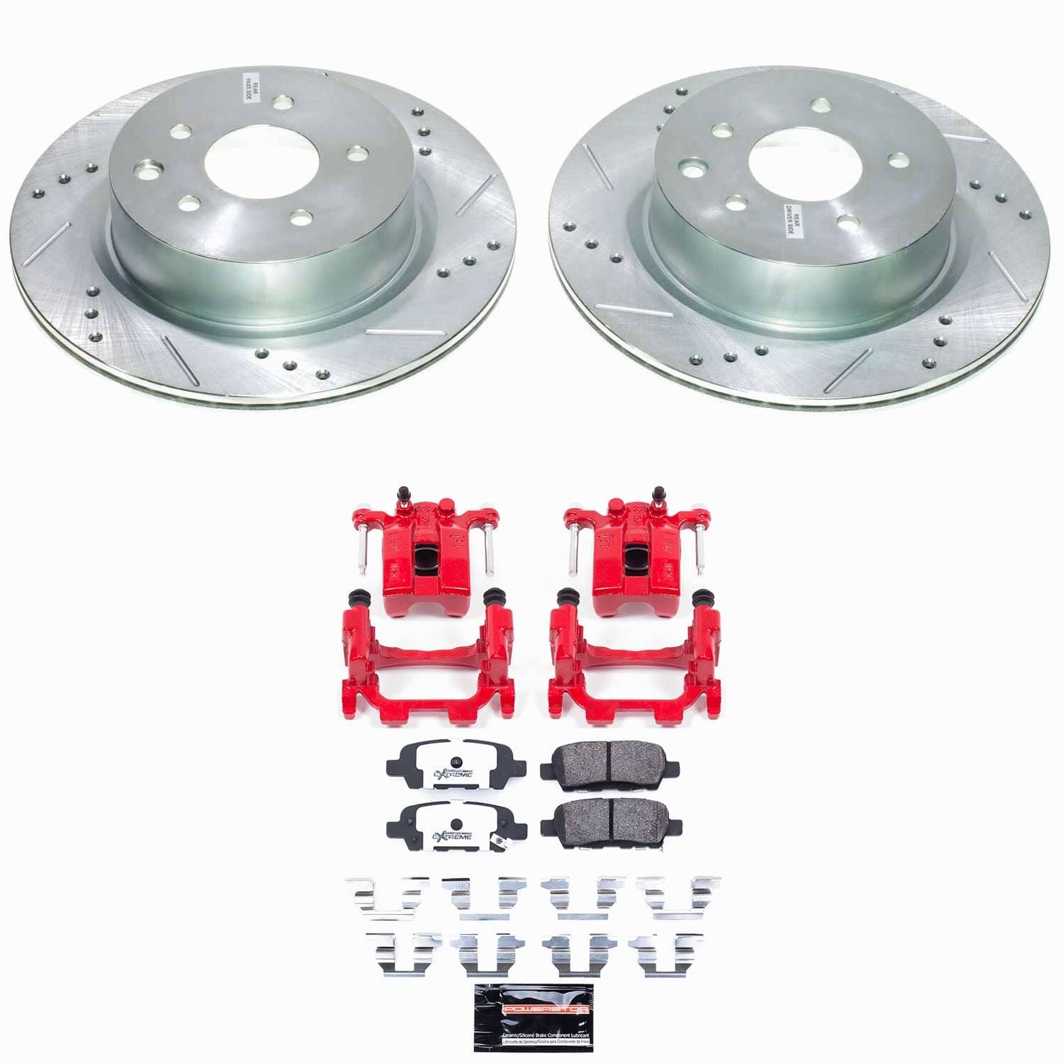 Power Stop - KC179A-26 - Rear - Disc Brake Pad/Caliper and Rotor Kit