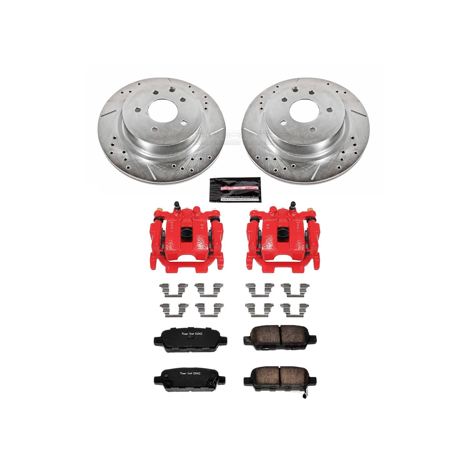 Power Stop - KC179C - Rear - Disc Brake Pad/Caliper and Rotor Kit