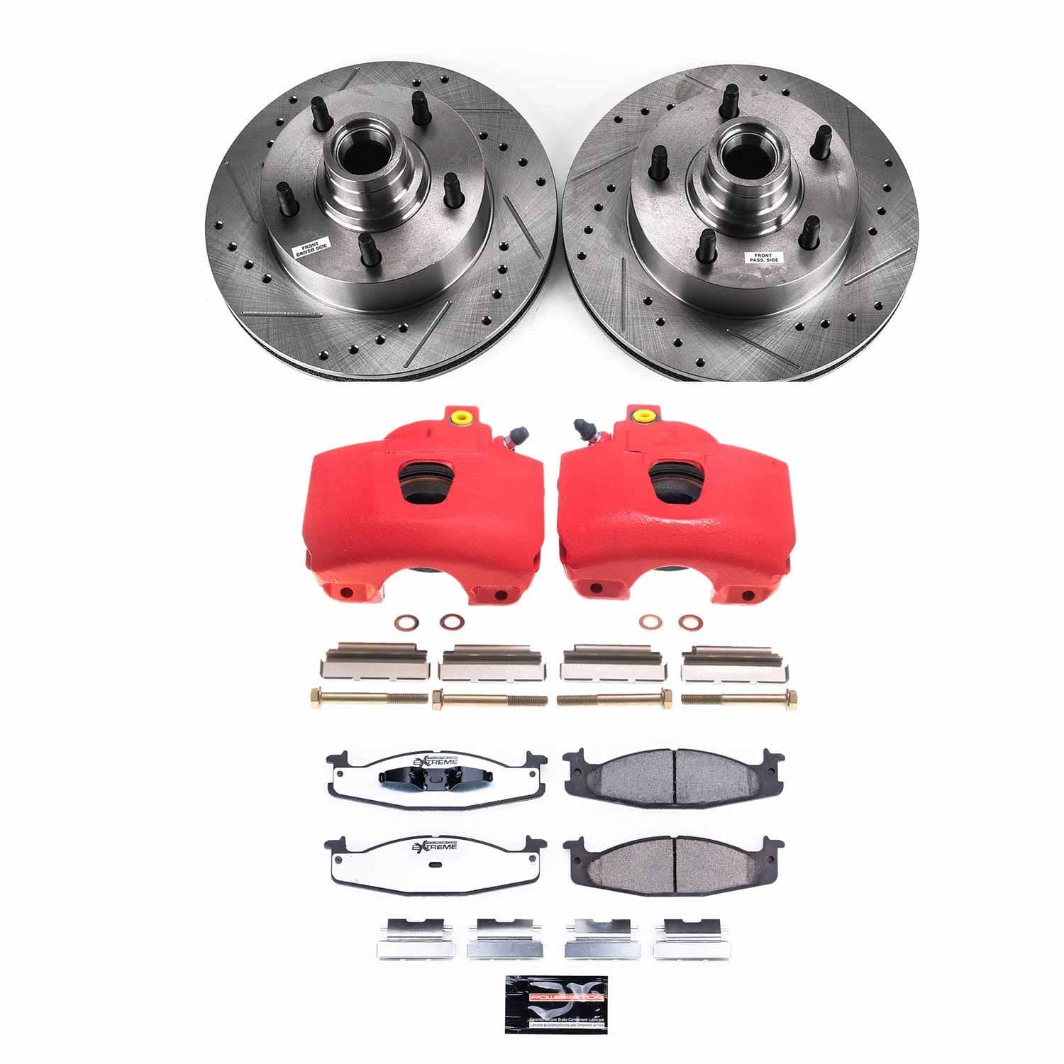 Power Stop - KC1832-36 - Front - Disc Brake Pad/Caliper and Rotor Kit