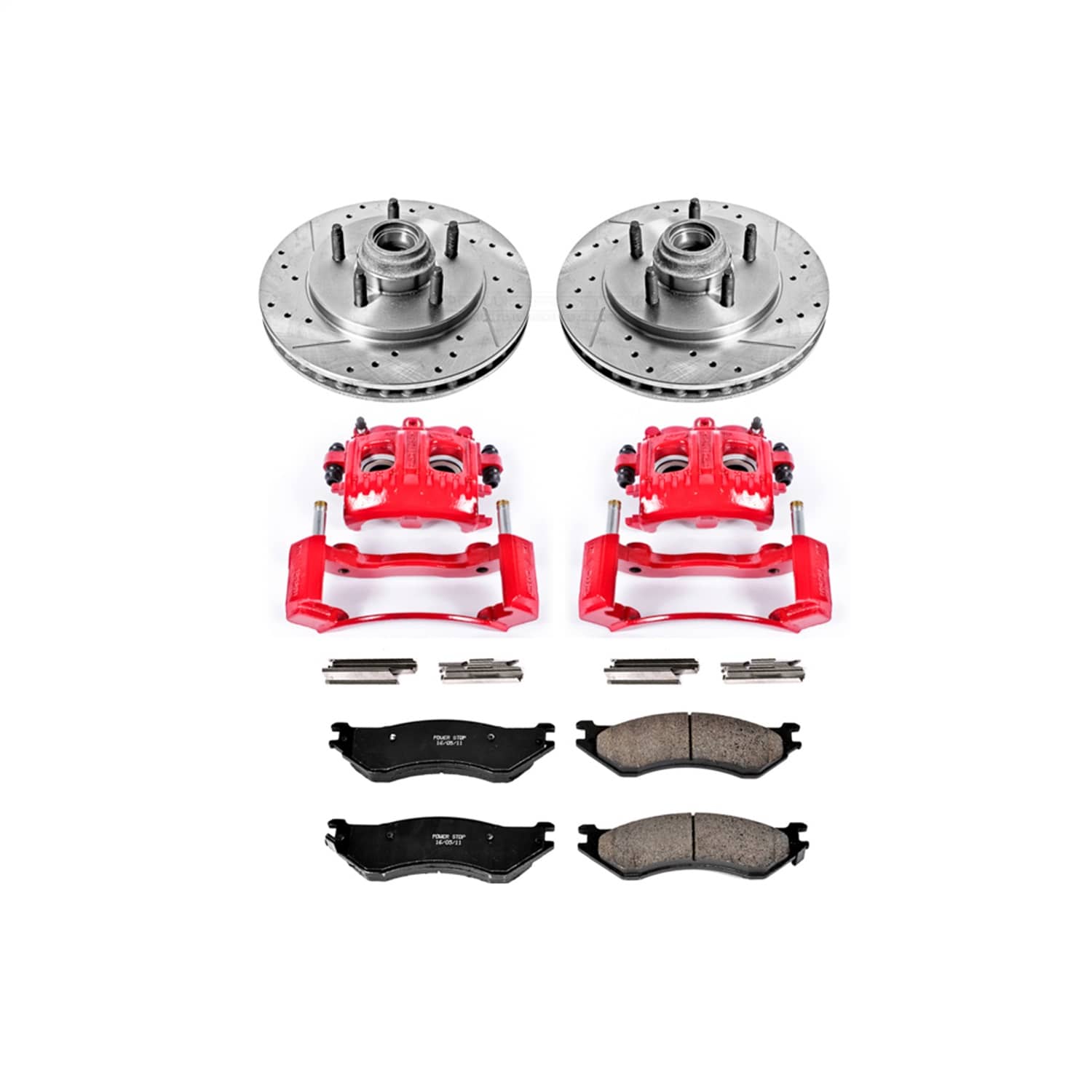 Power Stop - KC1916 - Front - Disc Brake Pad/Caliper and Rotor Kit