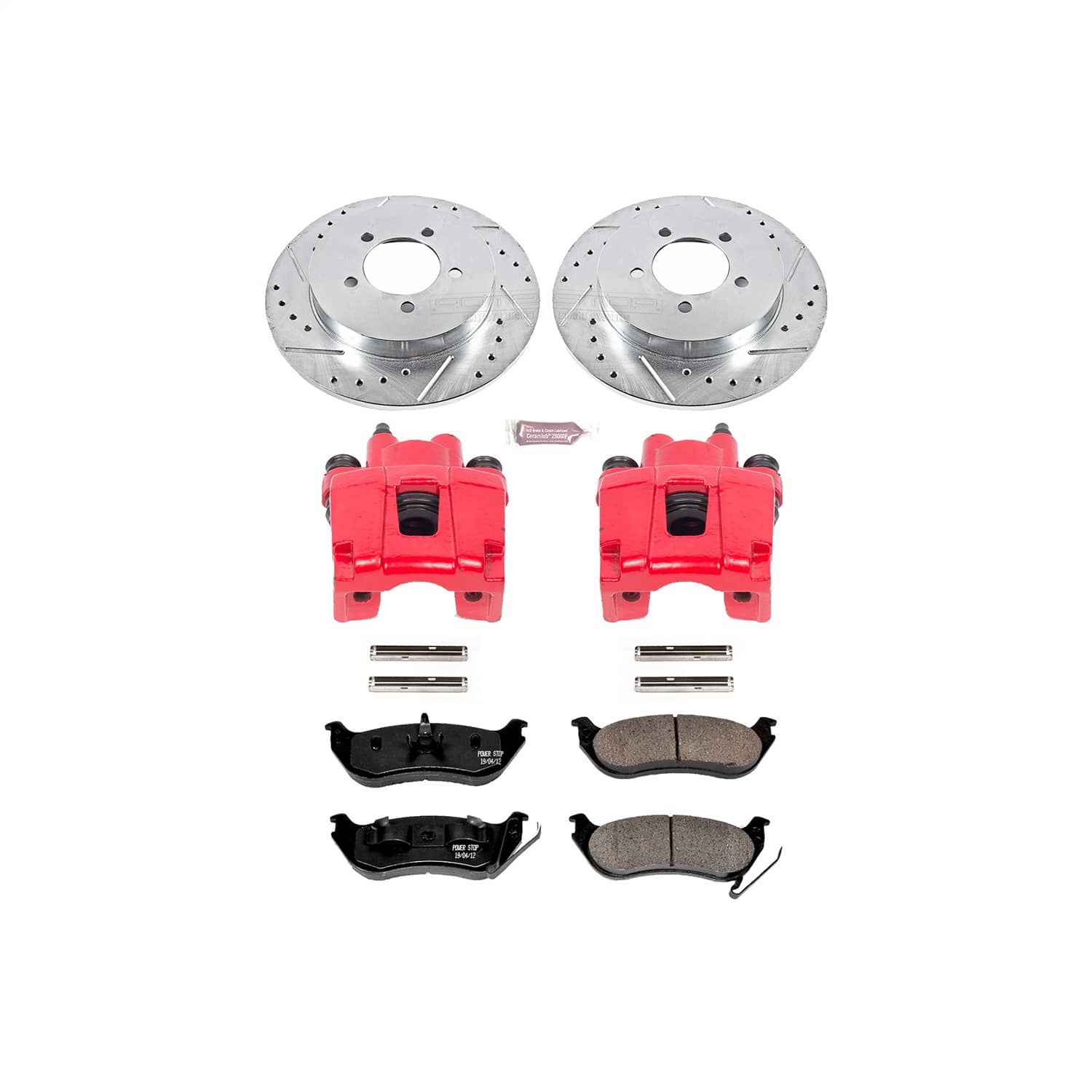 Power Stop - KC1929 - Rear - Disc Brake Pad/Caliper and Rotor Kit