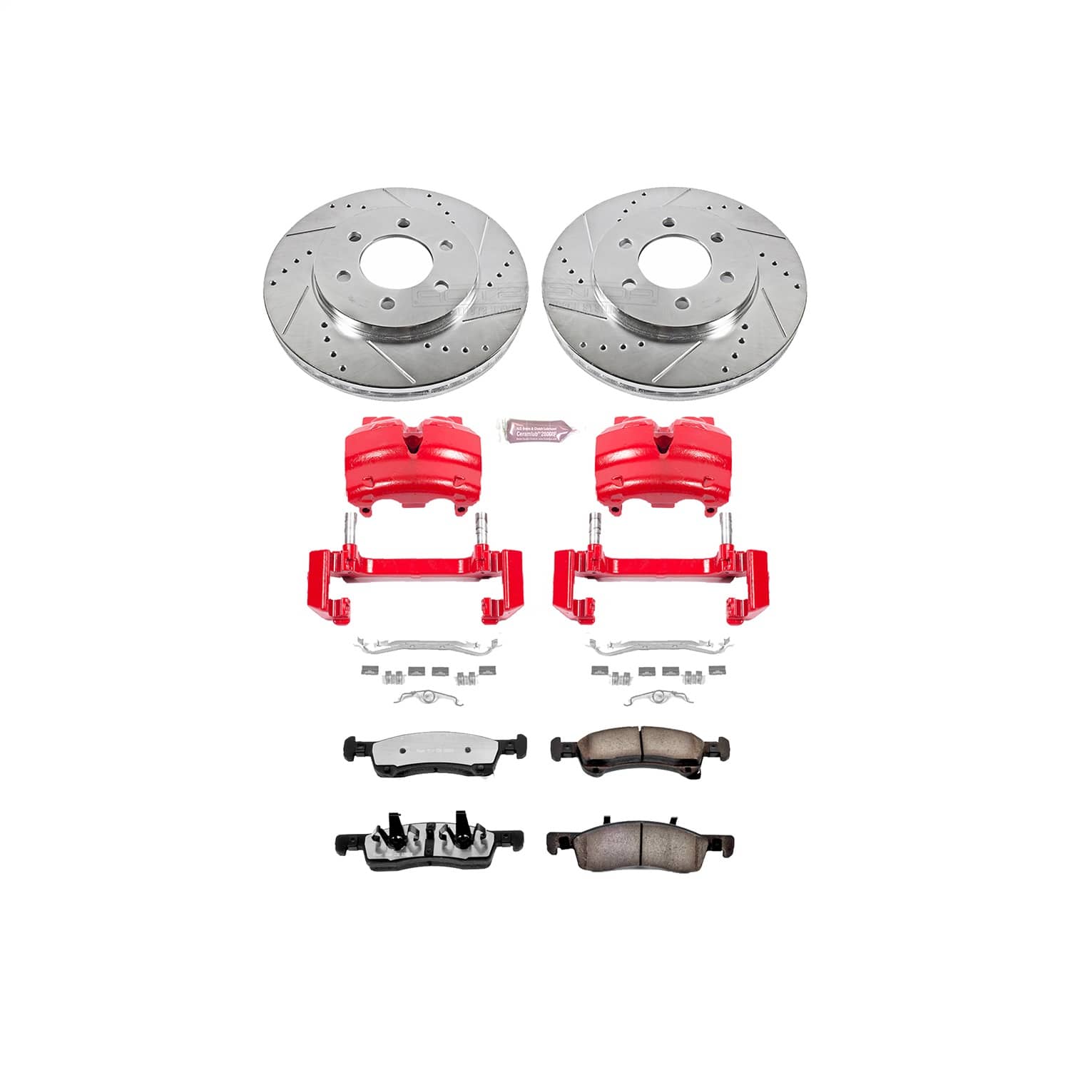 Power Stop - KC1933-36 - Front - Disc Brake Pad/Caliper and Rotor Kit
