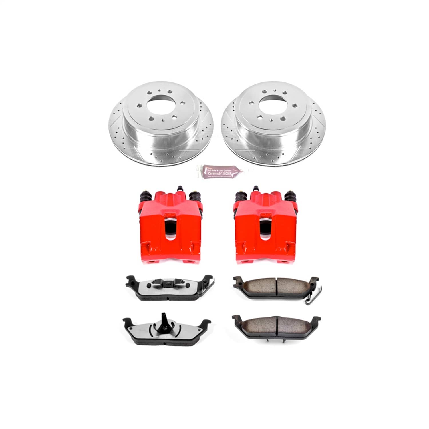 Power Stop - KC1950-36 - Rear - Disc Brake Pad/Caliper and Rotor Kit