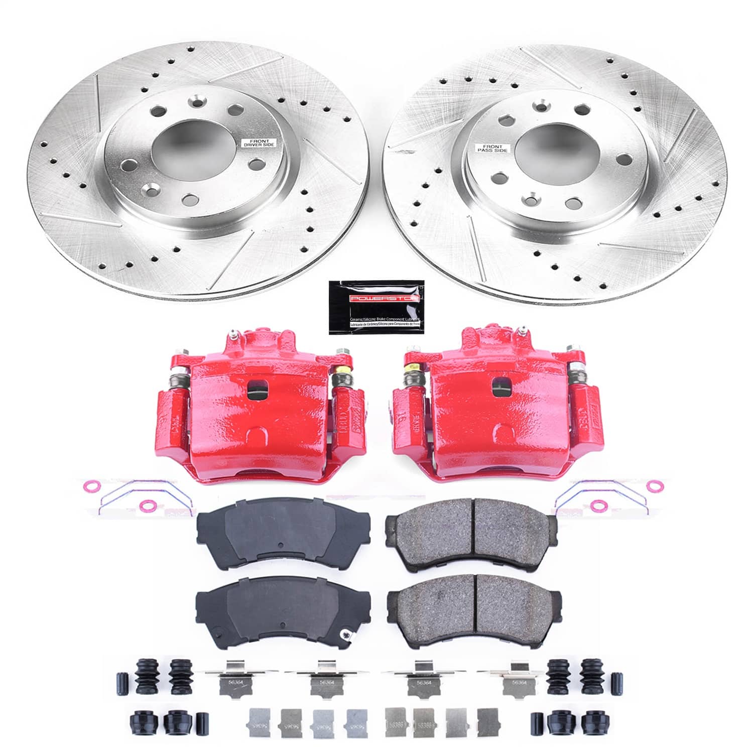 Power Stop - KC199 - Front - Disc Brake Pad/Caliper and Rotor Kit