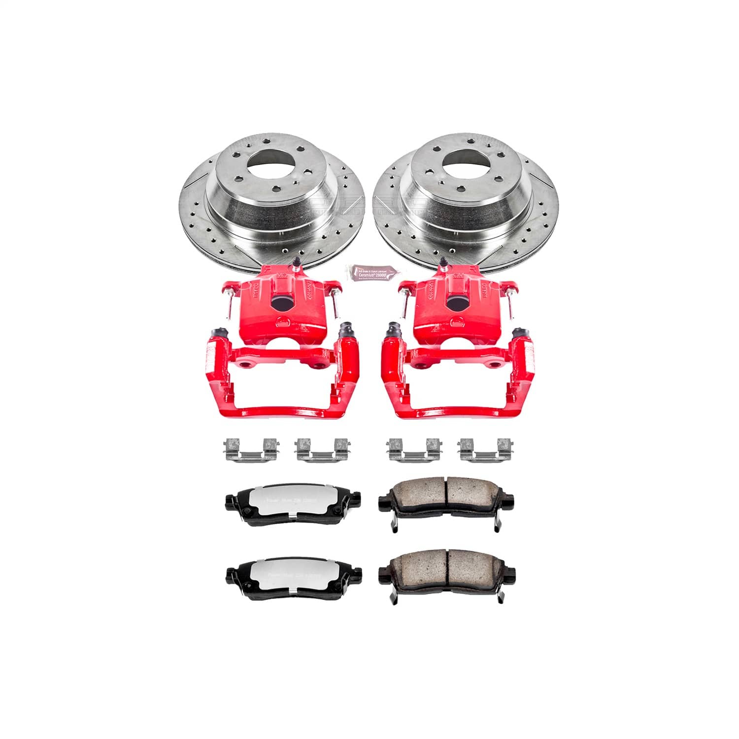 Power Stop - KC2050-36 - Rear - Disc Brake Pad/Caliper and Rotor Kit