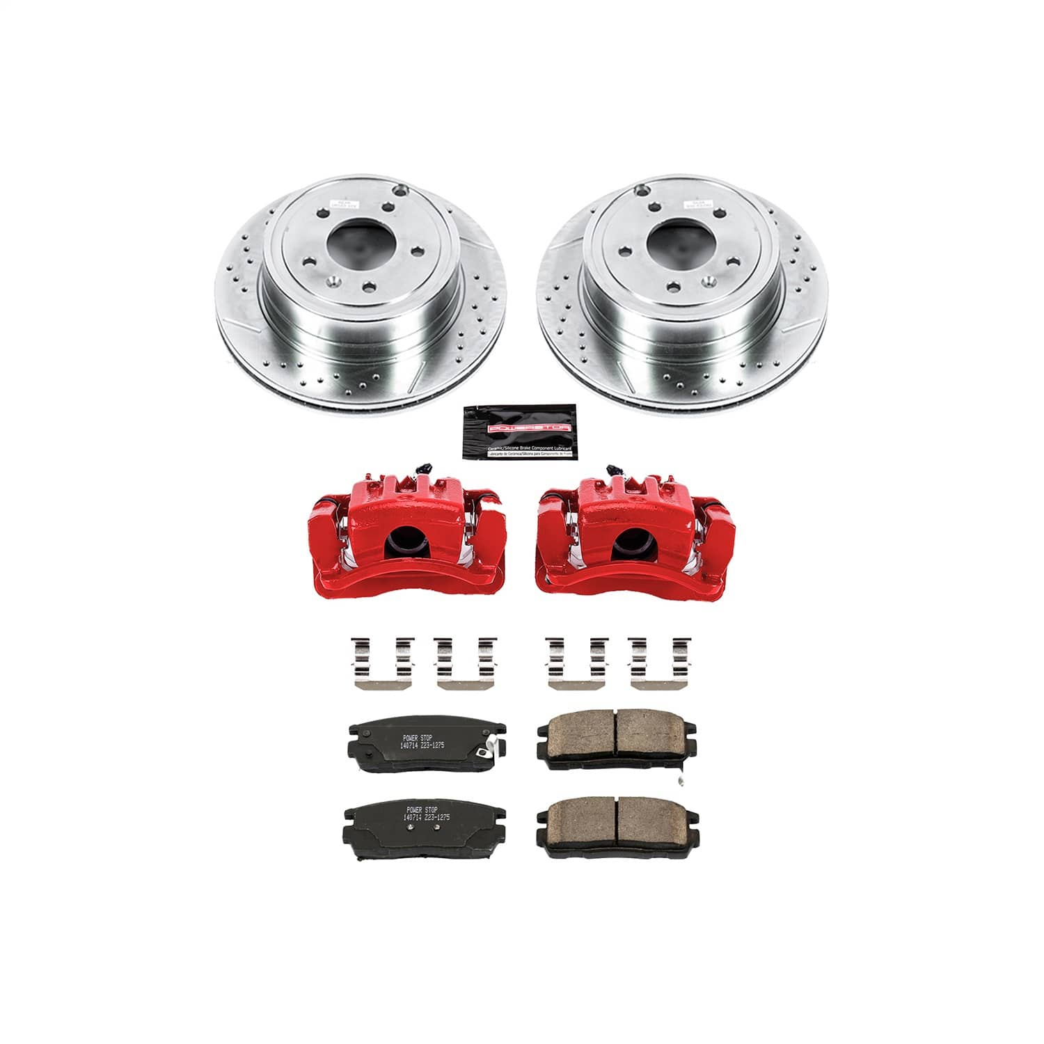 Power Stop - KC2092 - Rear - Disc Brake Pad/Caliper and Rotor Kit