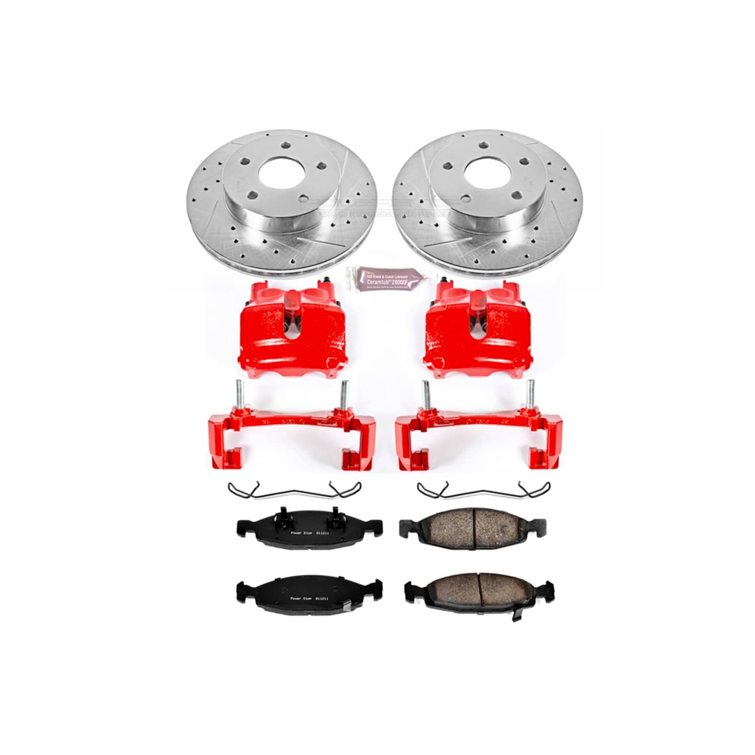 Power Stop - KC2147 - Front - Disc Brake Pad/Caliper and Rotor Kit