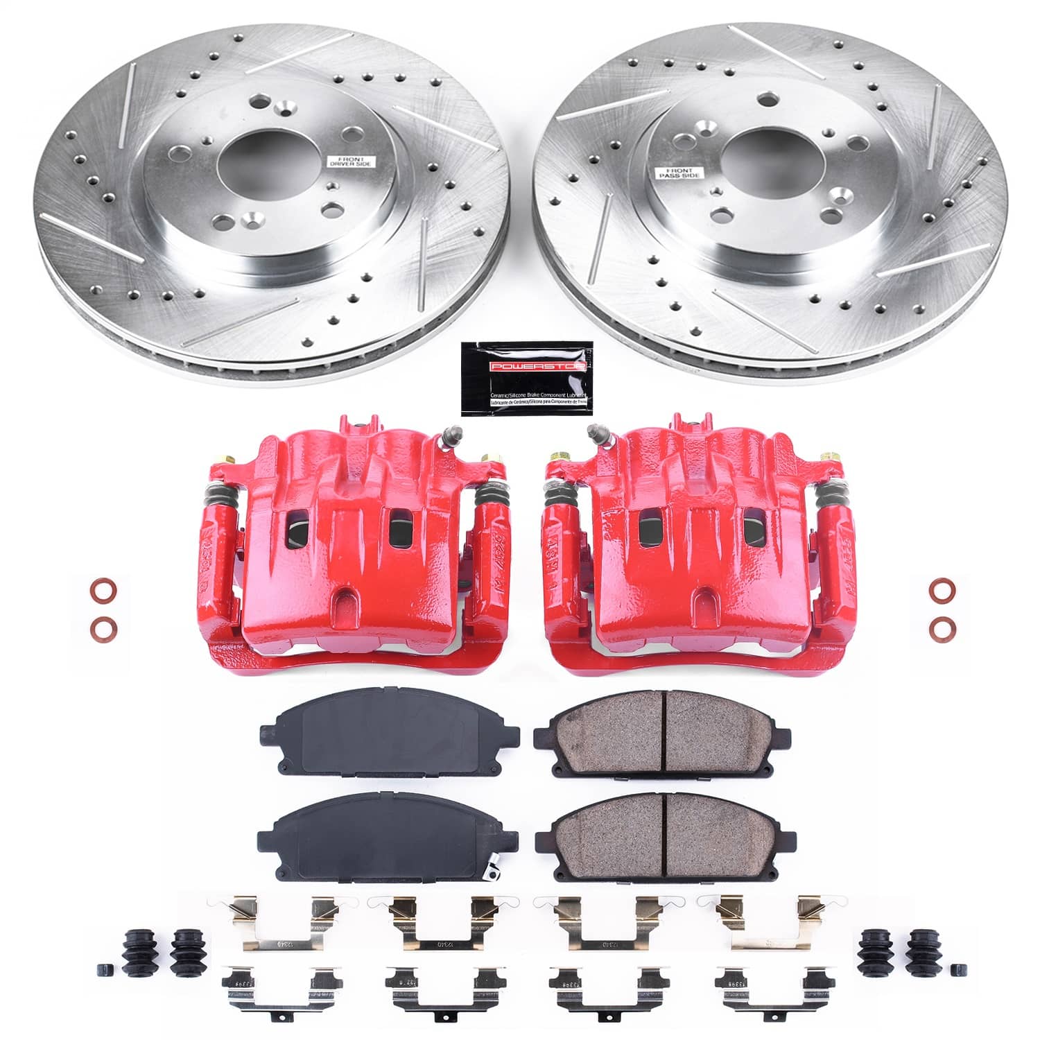 Power Stop - KC2290 - Front - Disc Brake Pad/Caliper and Rotor Kit