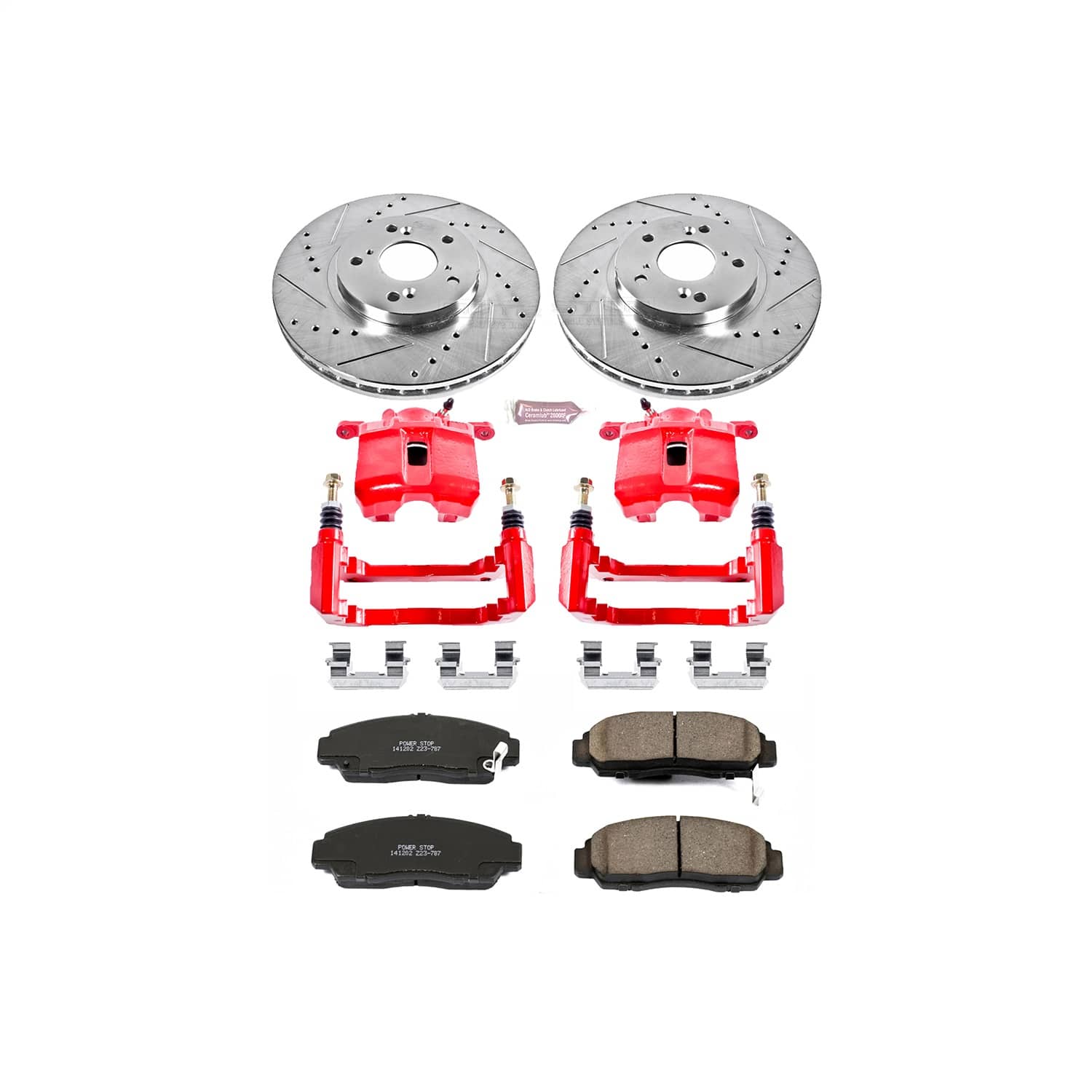 Power Stop - KC2292 - Front - Disc Brake Pad/Caliper and Rotor Kit