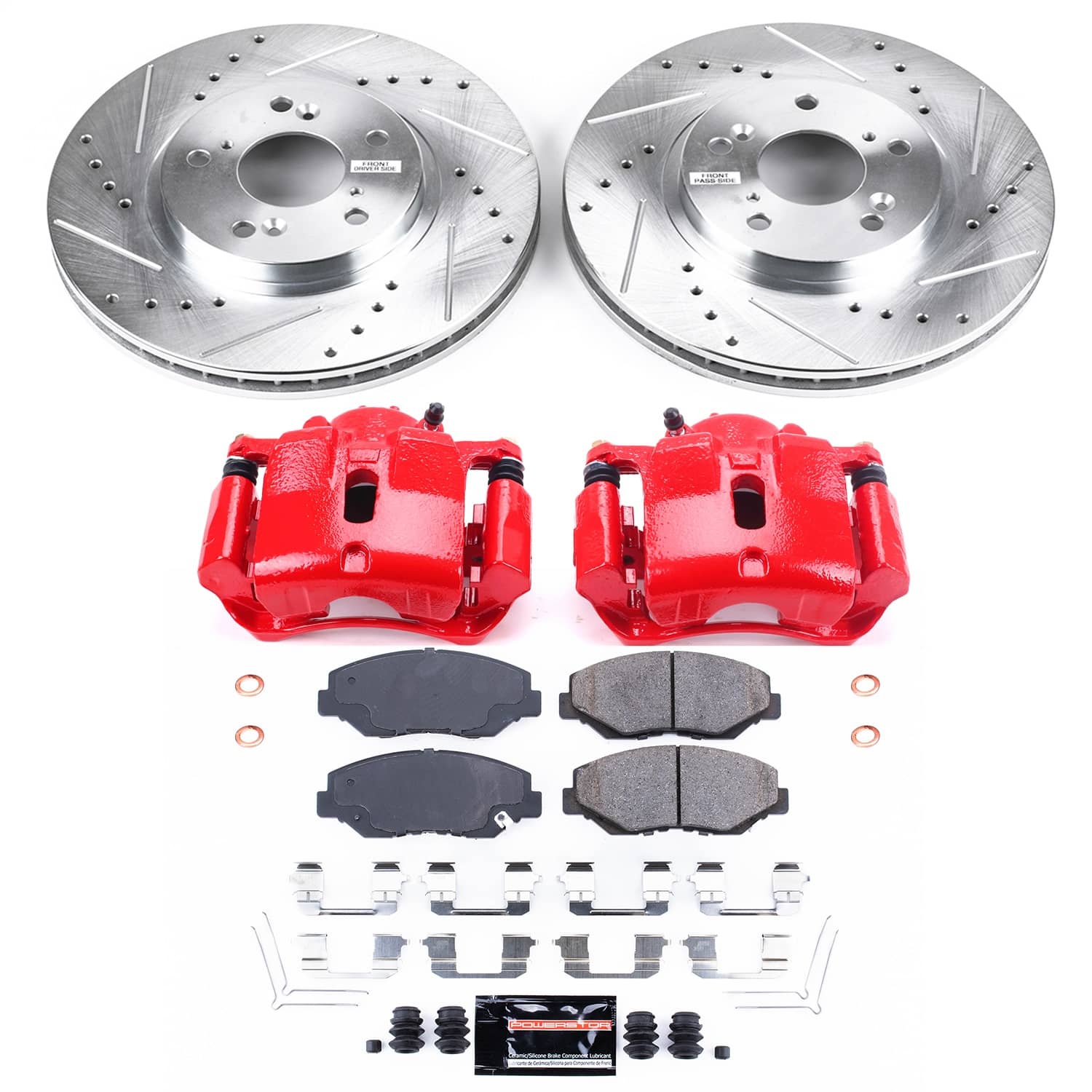 Power Stop - KC2302 - Front - Disc Brake Pad/Caliper and Rotor Kit