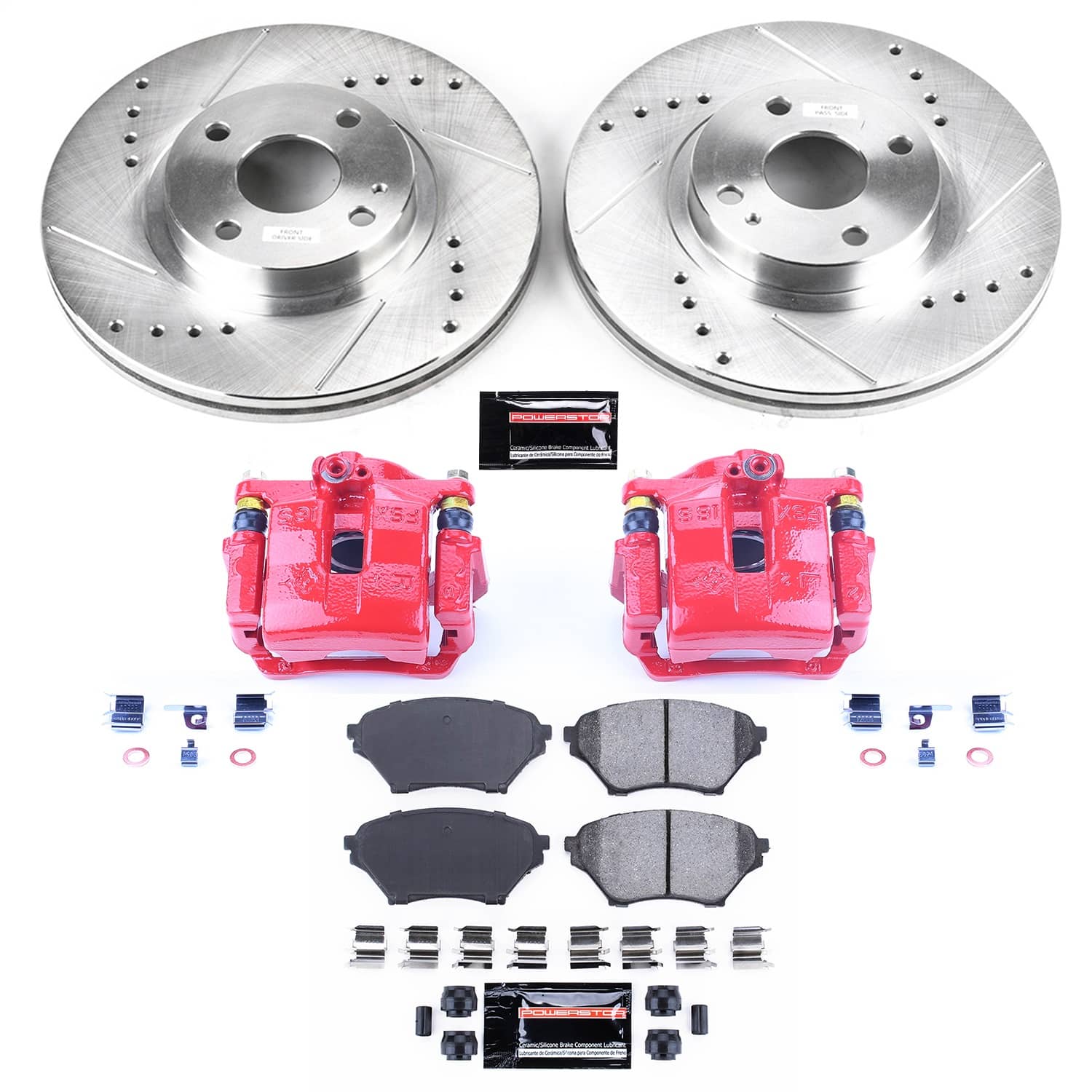 Power Stop - KC2353 - Front - Disc Brake Pad/Caliper and Rotor Kit