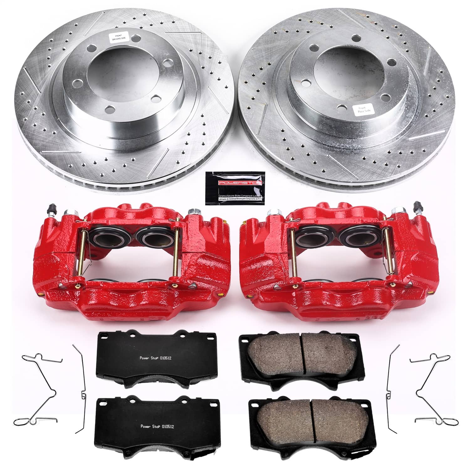 Power Stop - KC2421 - Front - Disc Brake Pad/Caliper and Rotor Kit