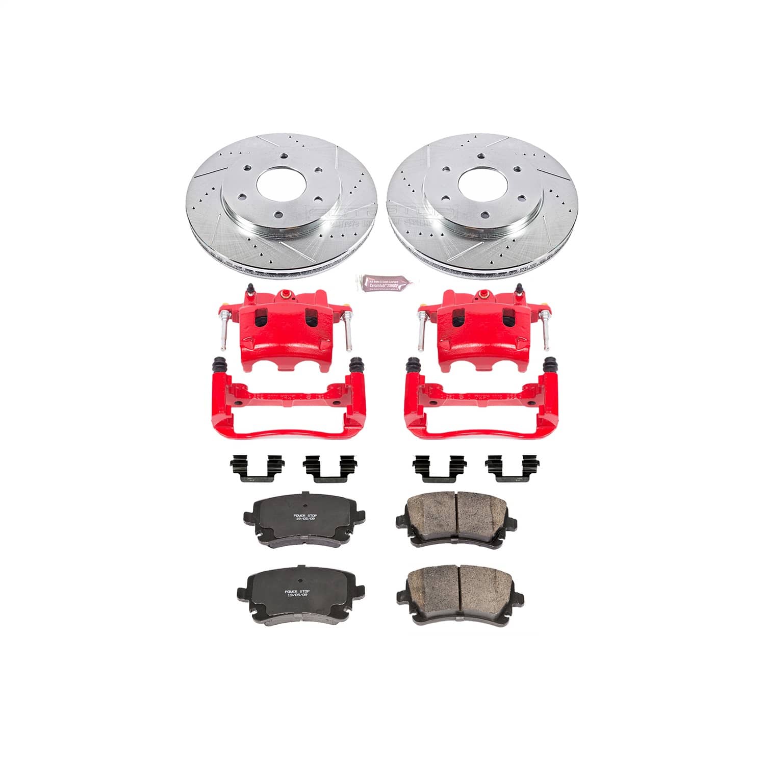 Power Stop - KC2442 - Front - Disc Brake Pad/Caliper and Rotor Kit