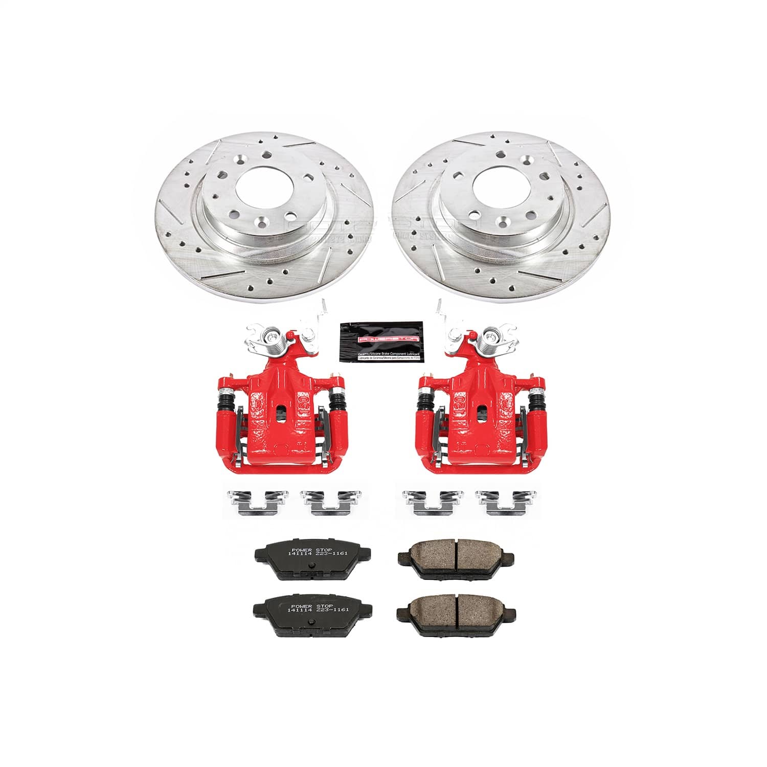 Power Stop - KC2450 - Rear - Disc Brake Pad/Caliper and Rotor Kit