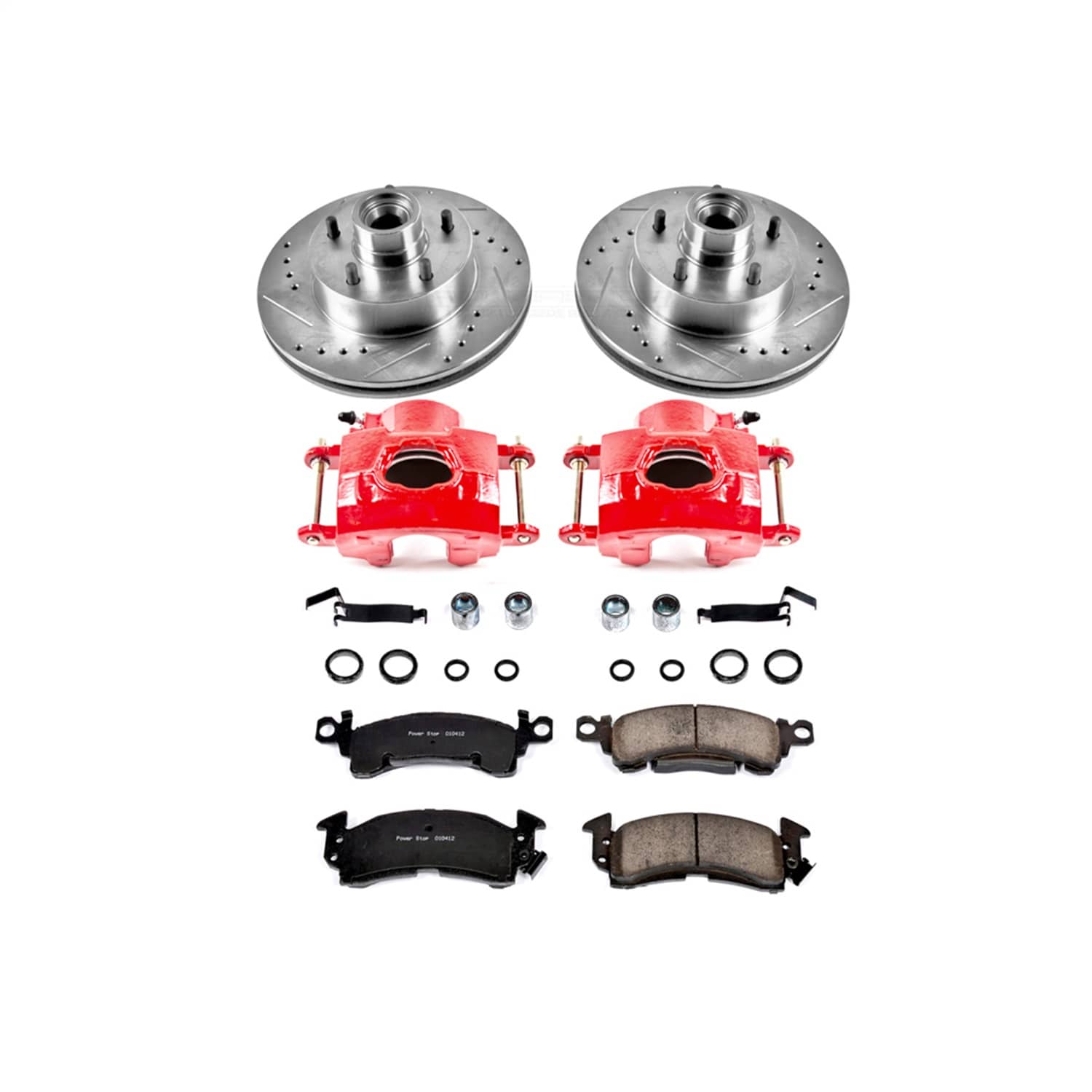 Power Stop - KC2580 - Front - Disc Brake Pad/Caliper and Rotor Kit
