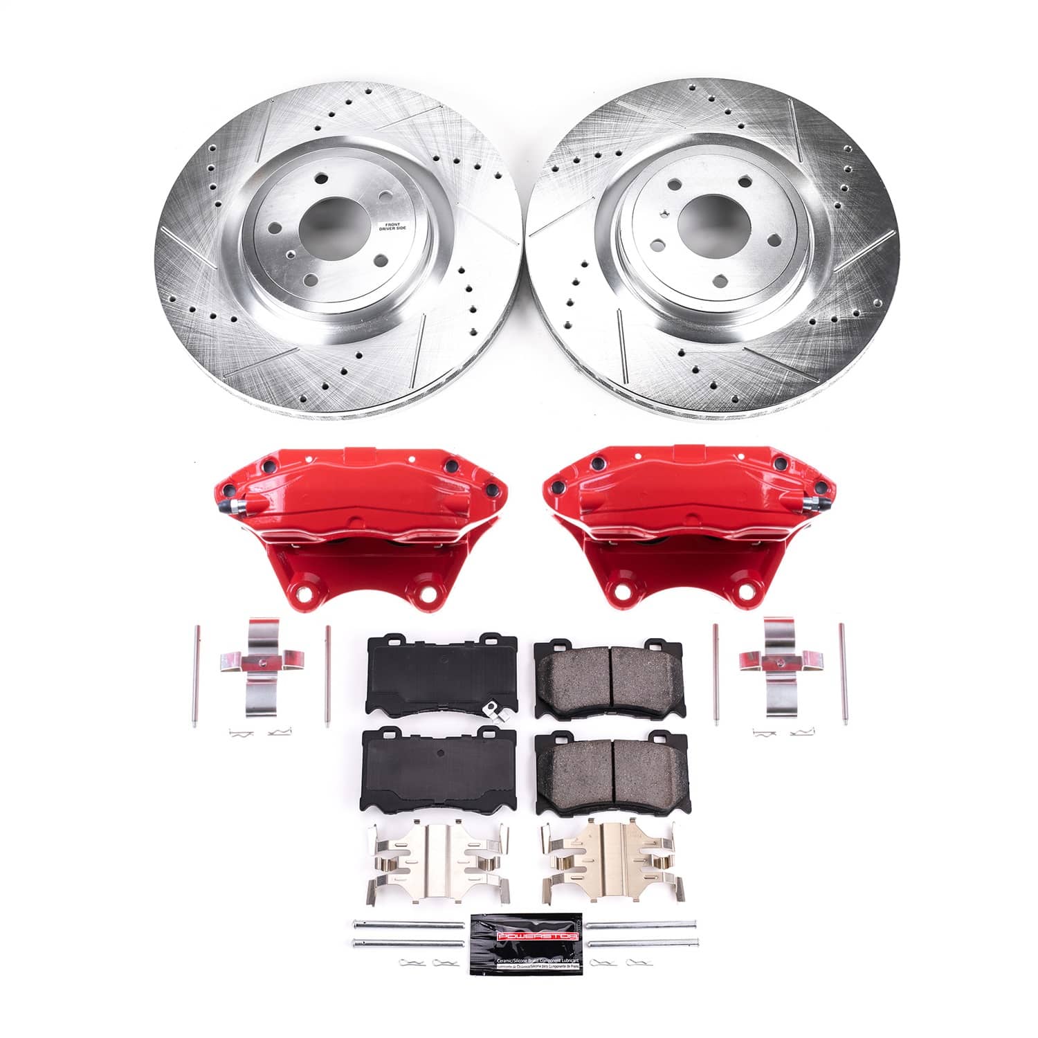 Power Stop - KC2915B - Front - Disc Brake Pad/Caliper and Rotor Kit