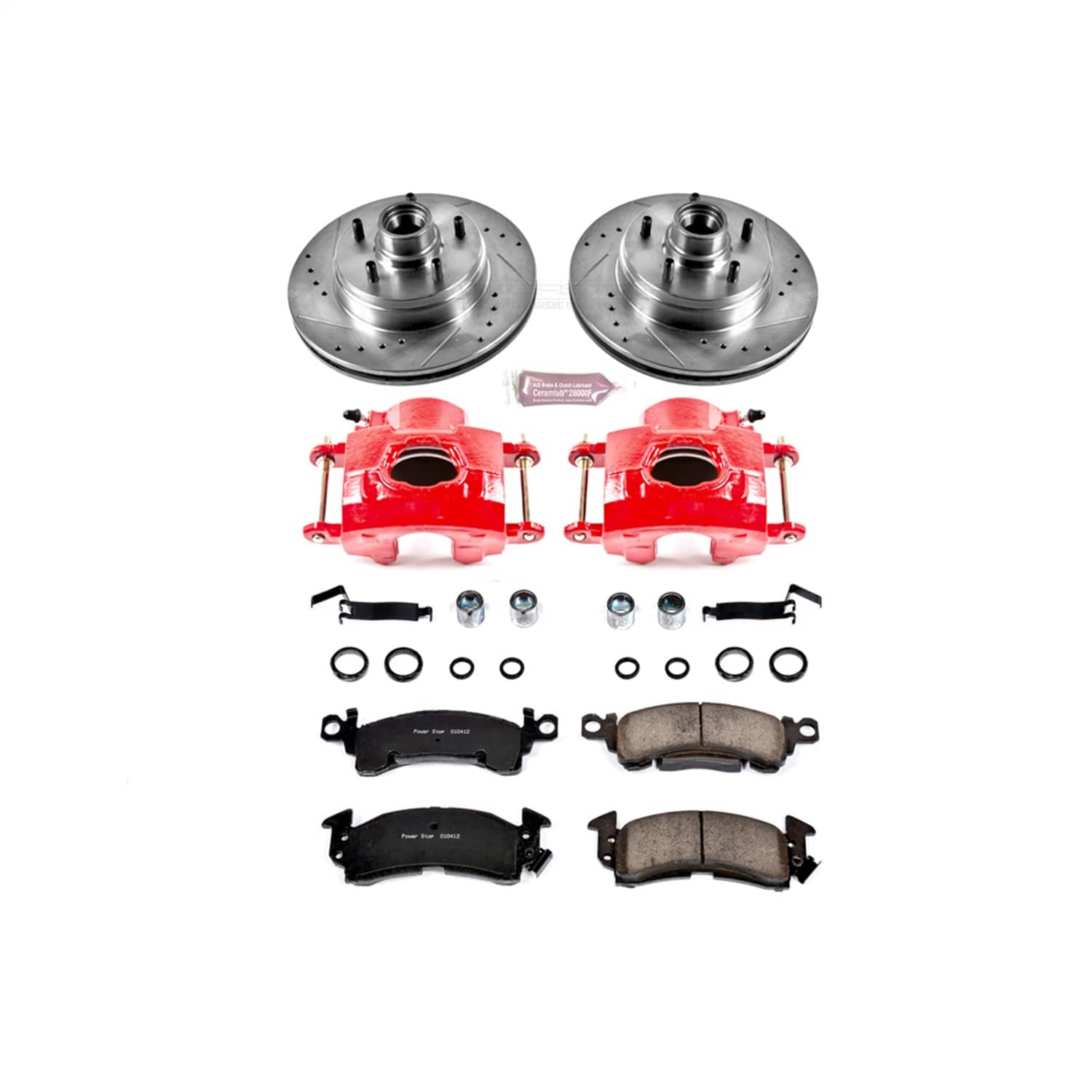 Power Stop - KC2936 - Front - Disc Brake Pad/Caliper and Rotor Kit