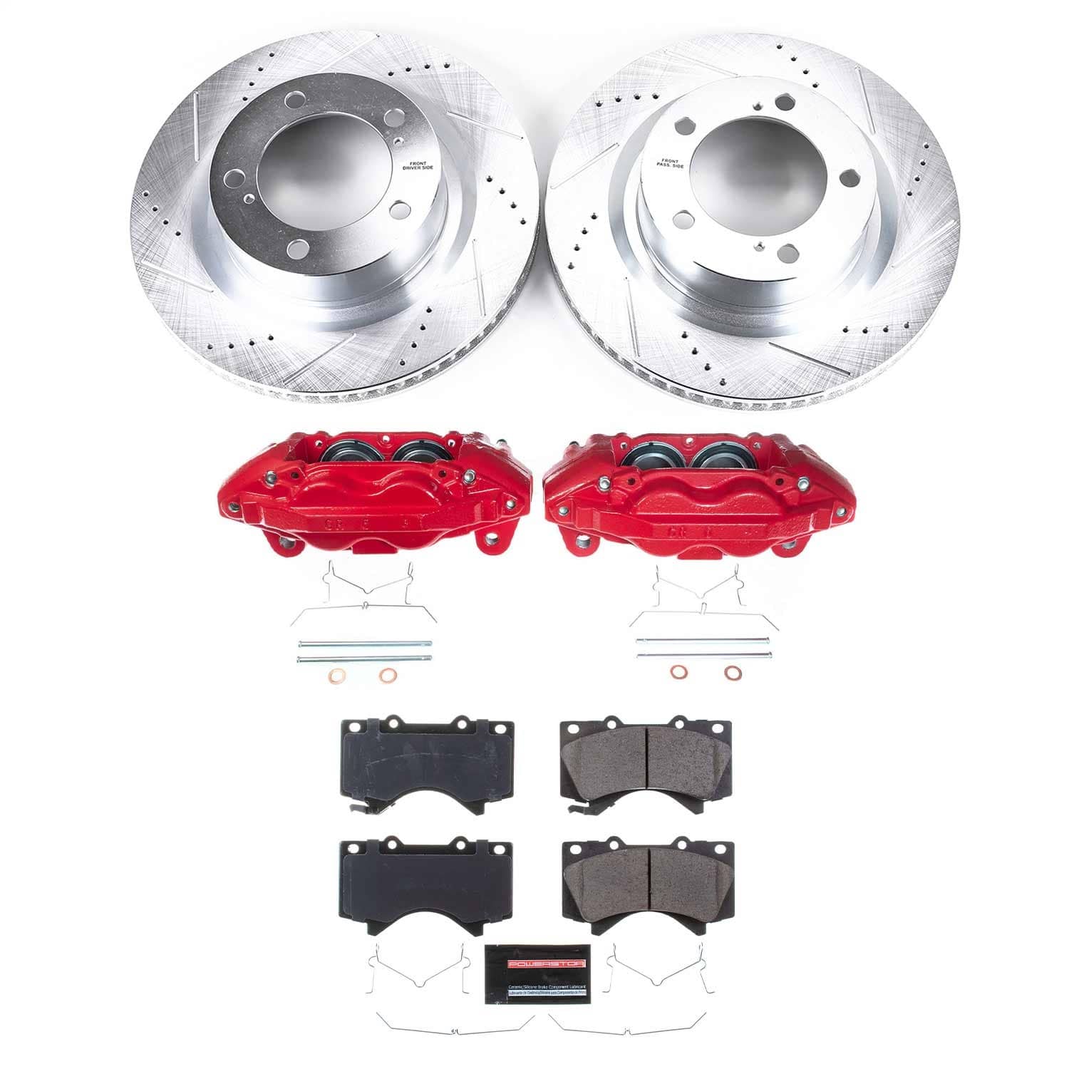 Power Stop - KC2952B - Front - Disc Brake Pad/Caliper and Rotor Kit