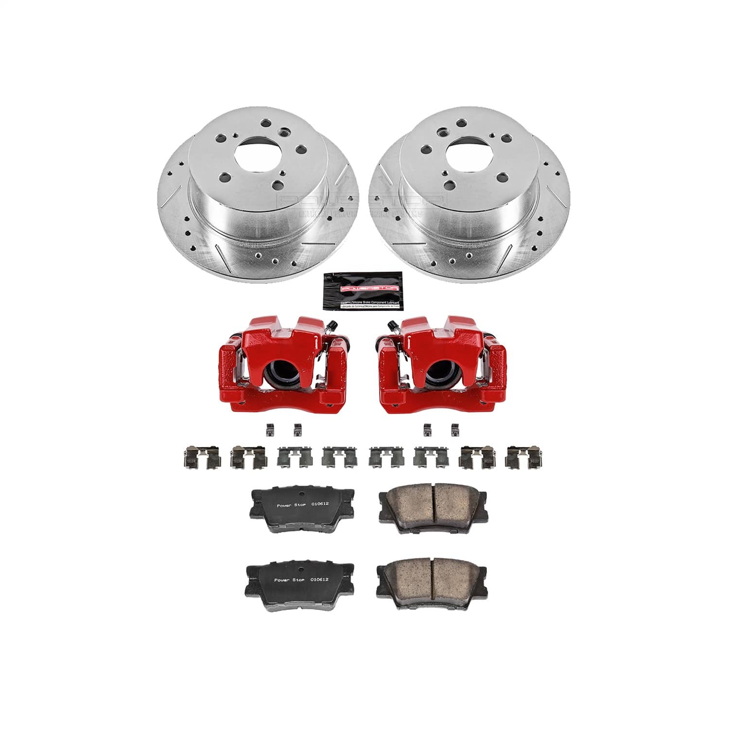Power Stop - KC3068 - Rear - Disc Brake Pad/Caliper and Rotor Kit