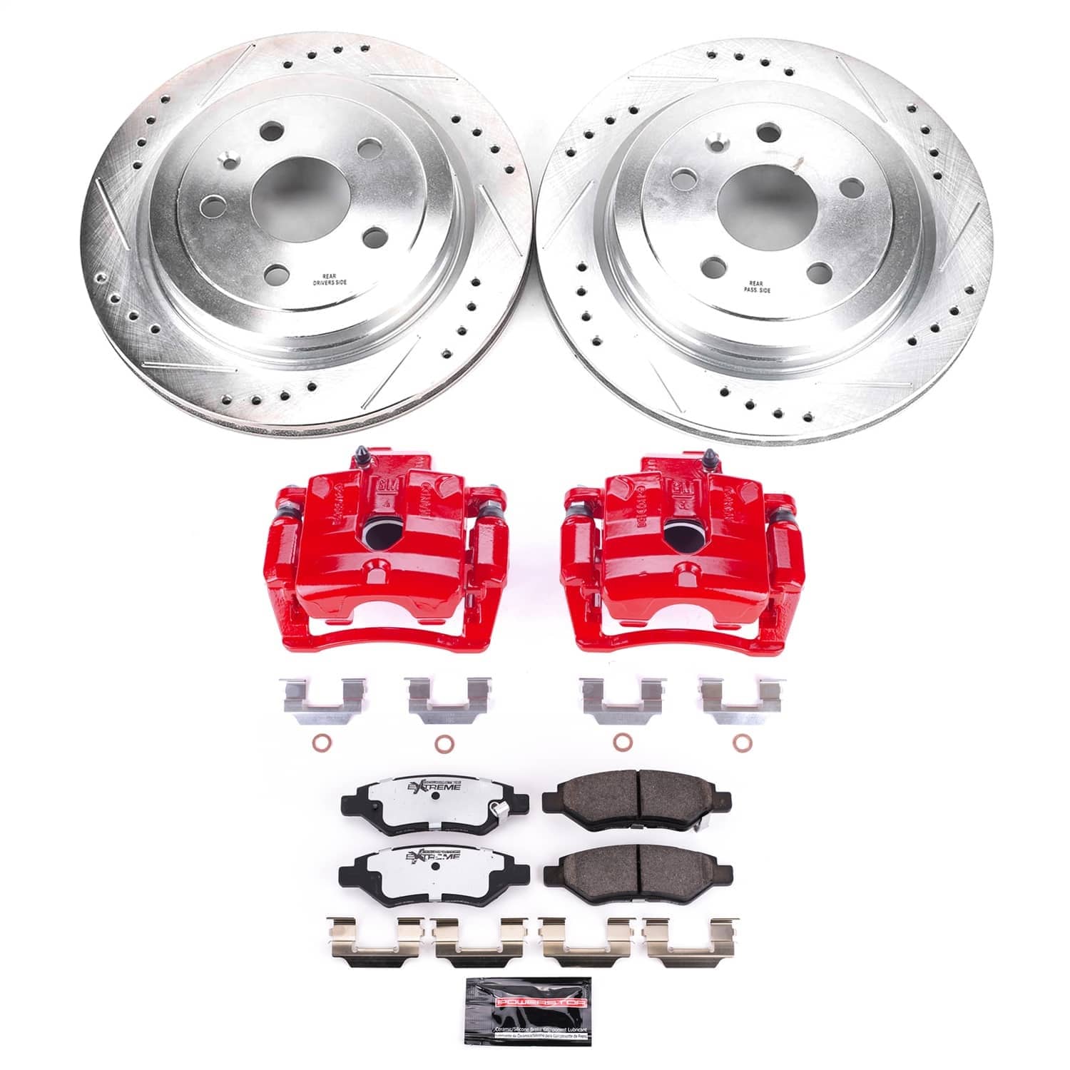 Power Stop - KC3072C-26 - Rear - Disc Brake Pad/Caliper and Rotor Kit