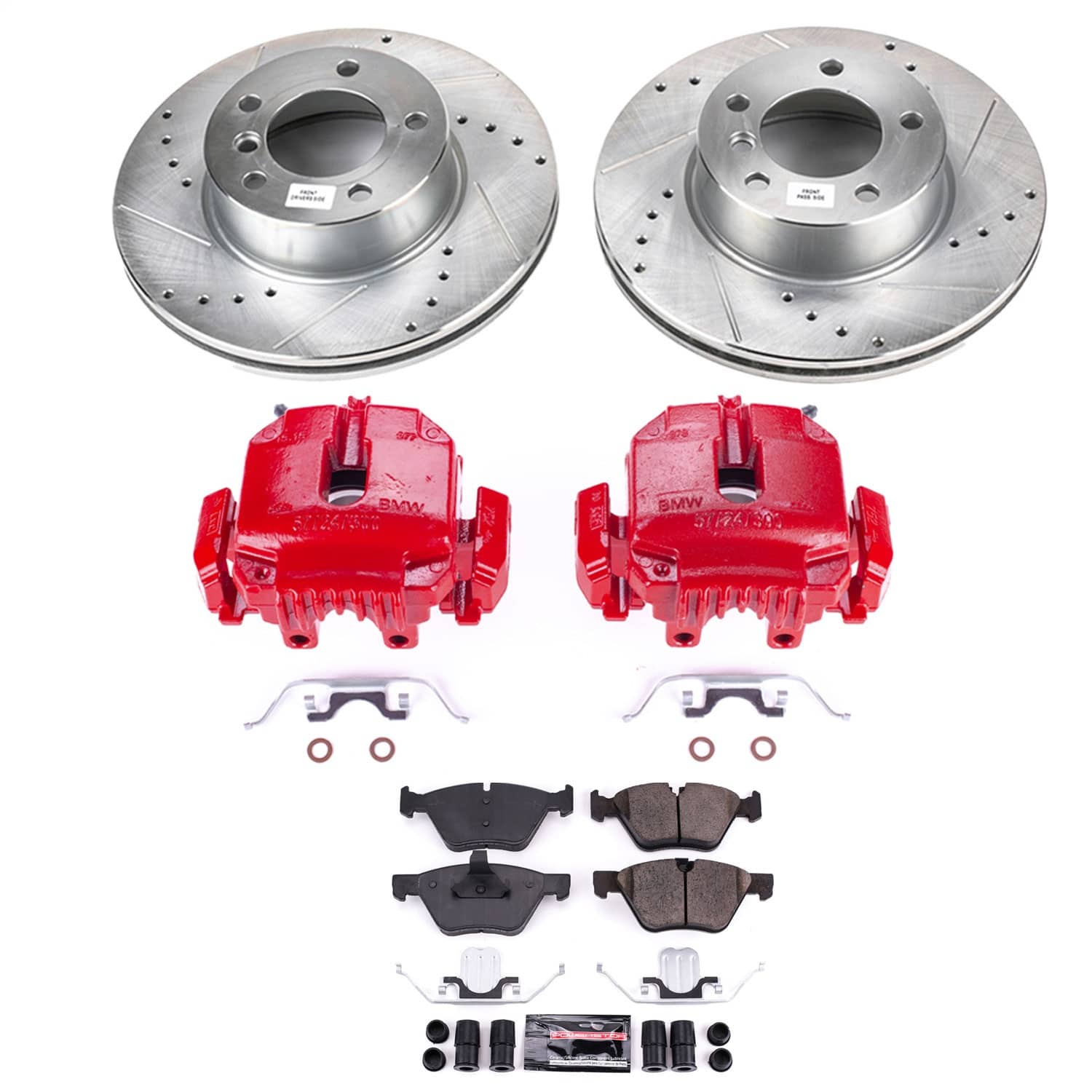 Power Stop - KC3087 - Front - Disc Brake Pad/Caliper and Rotor Kit