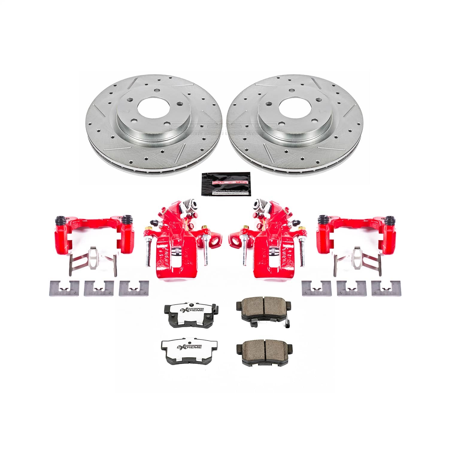 Power Stop - KC3128A-26 - Rear - Disc Brake Pad/Caliper and Rotor Kit
