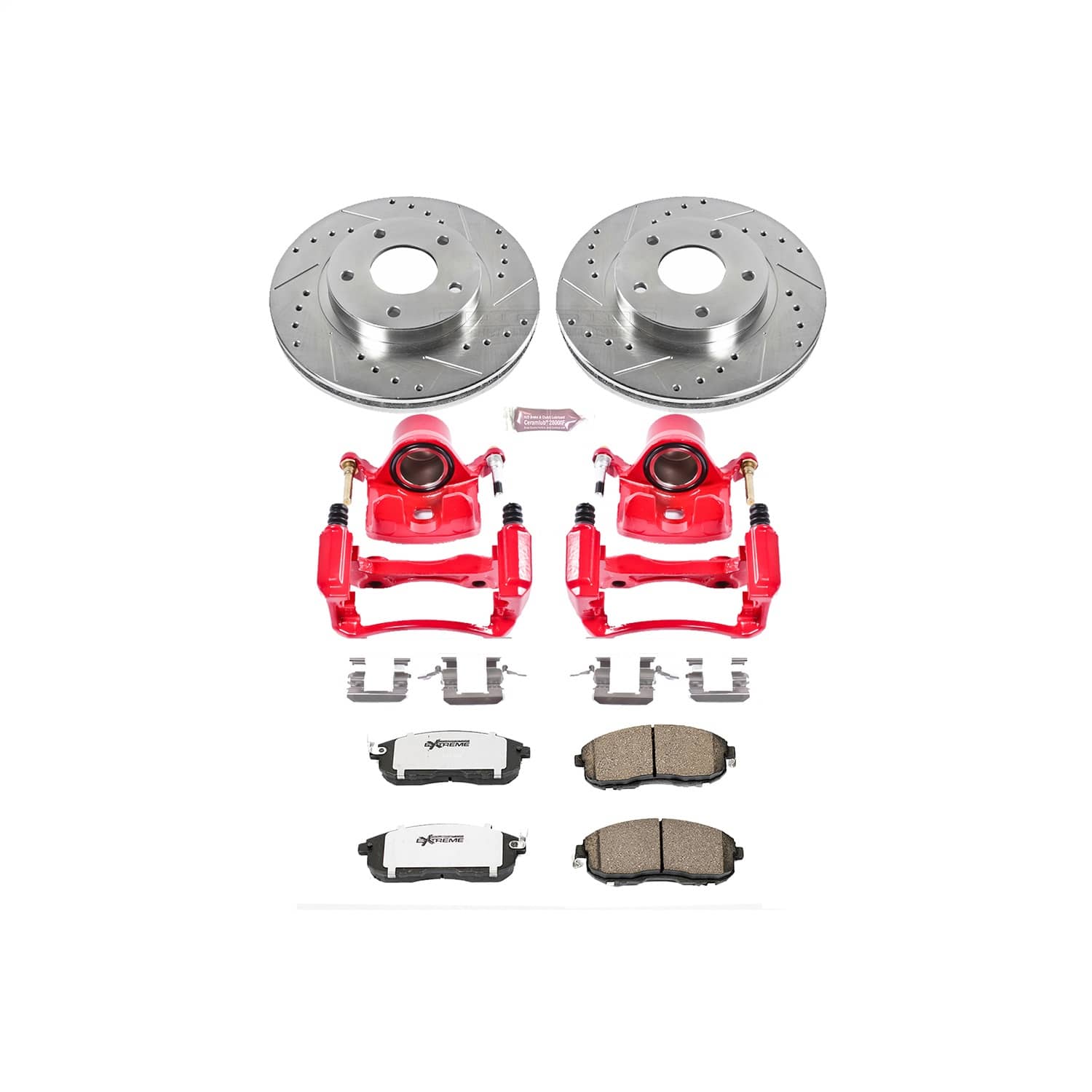 Power Stop - KC3137-26 - Front - Disc Brake Pad/Caliper and Rotor Kit