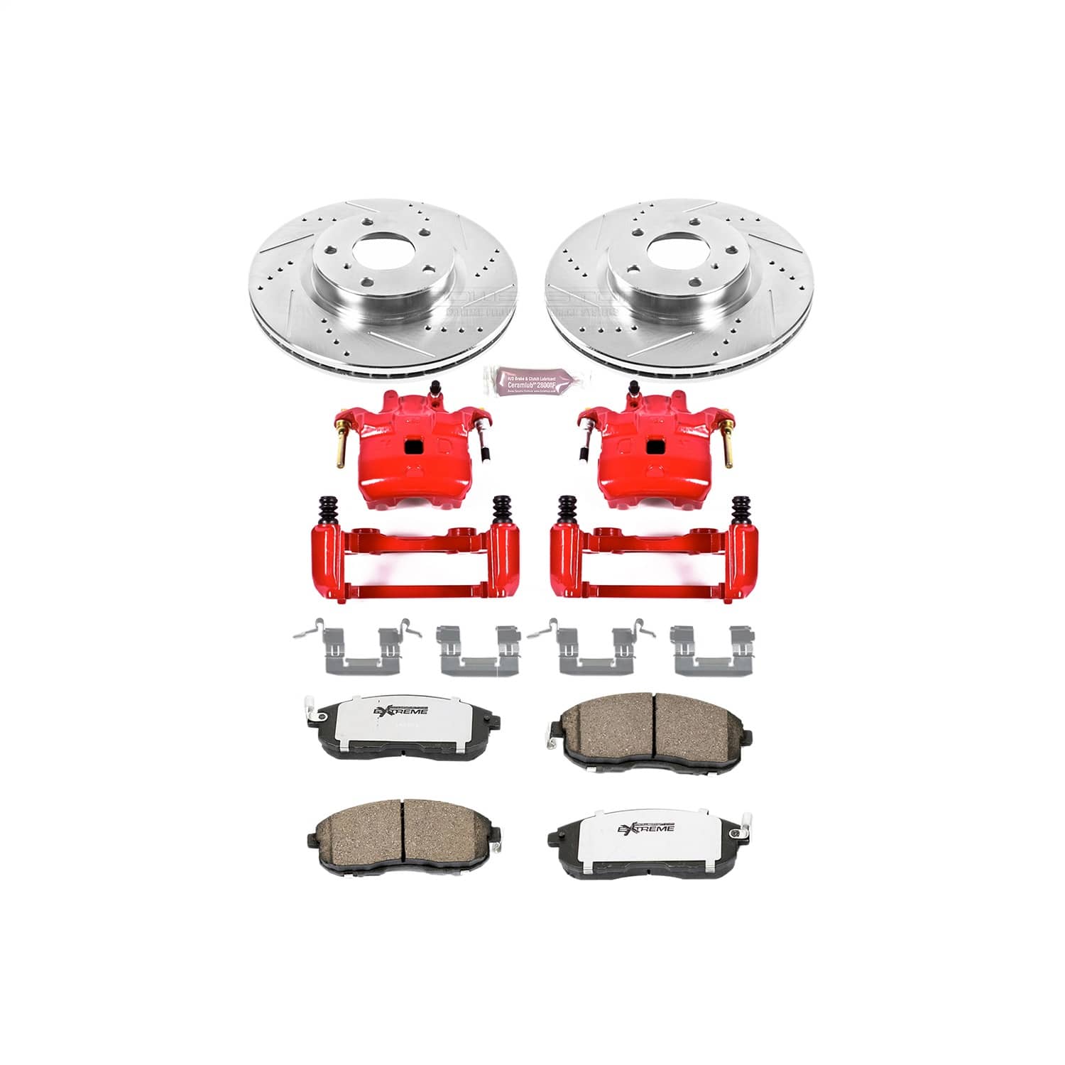 Power Stop - KC3140-26 - Front - Disc Brake Pad/Caliper and Rotor Kit