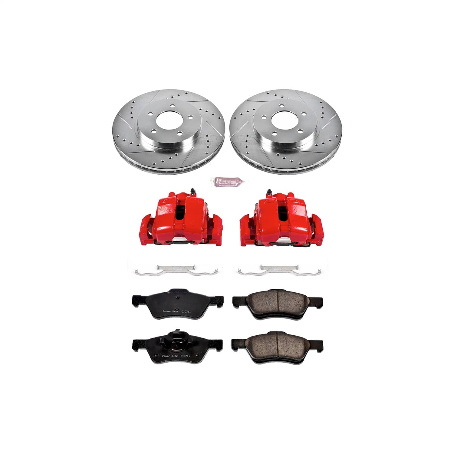 Power Stop - KC4580 - Front - Disc Brake Pad/Caliper and Rotor Kit