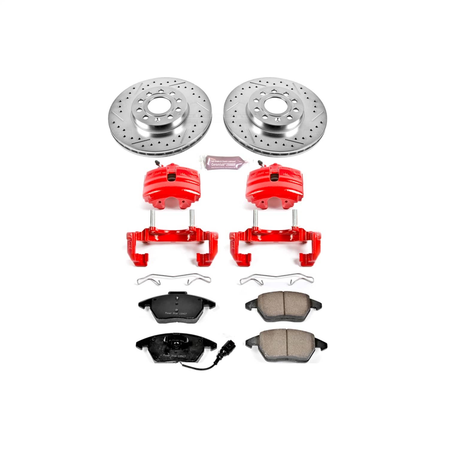 Power Stop - KC4623 - Front - Disc Brake Pad/Caliper and Rotor Kit
