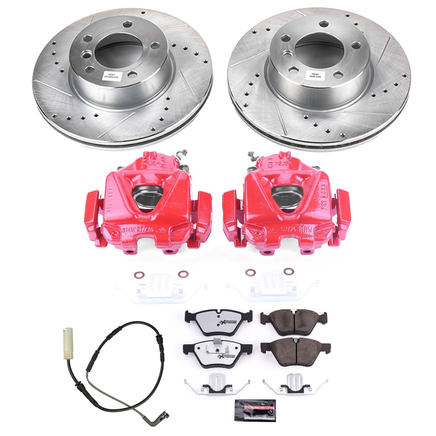 Power Stop - KC4677-26 - Front - Disc Brake Pad/Caliper and Rotor Kit